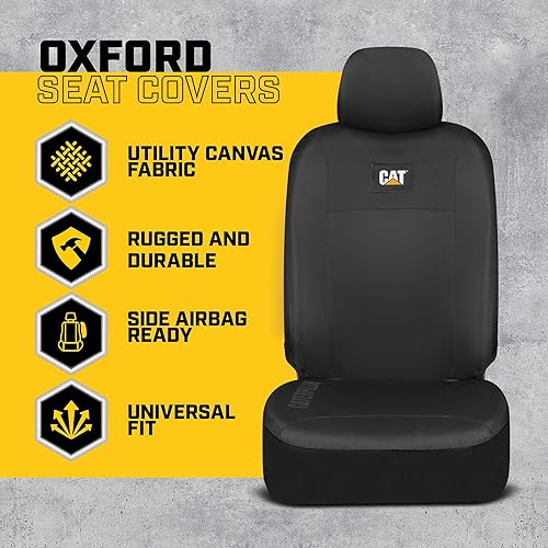 Miniatura 2 de Cat Funda de asiento de coche Oxford resistente para automóvil, material de lona duradero, ajuste universal, color negro