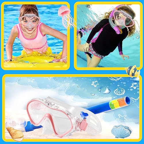 Miniatura 6 de Máscara de natación para niños, gafas de natación con cubierta para la nariz, máscara de buceo para buceo, lente antivaho impermeable, enchufe de