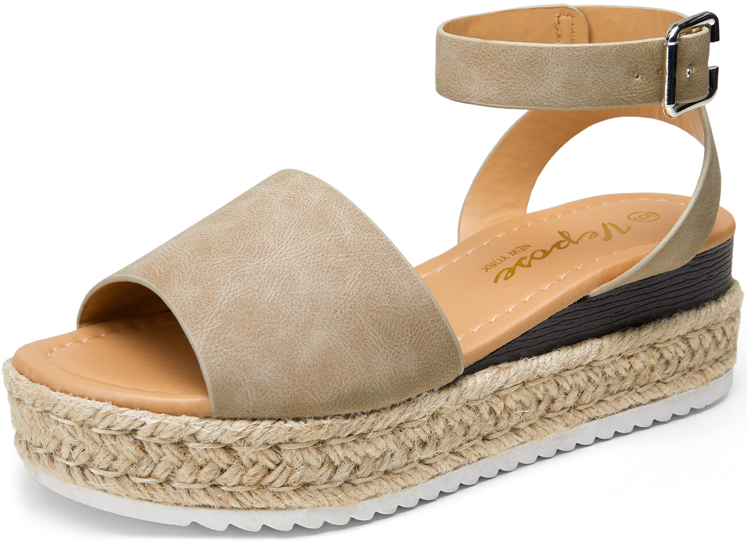 Vepose Women's 00A Espadrilles Sandals Classic Wedge Platform Sandal