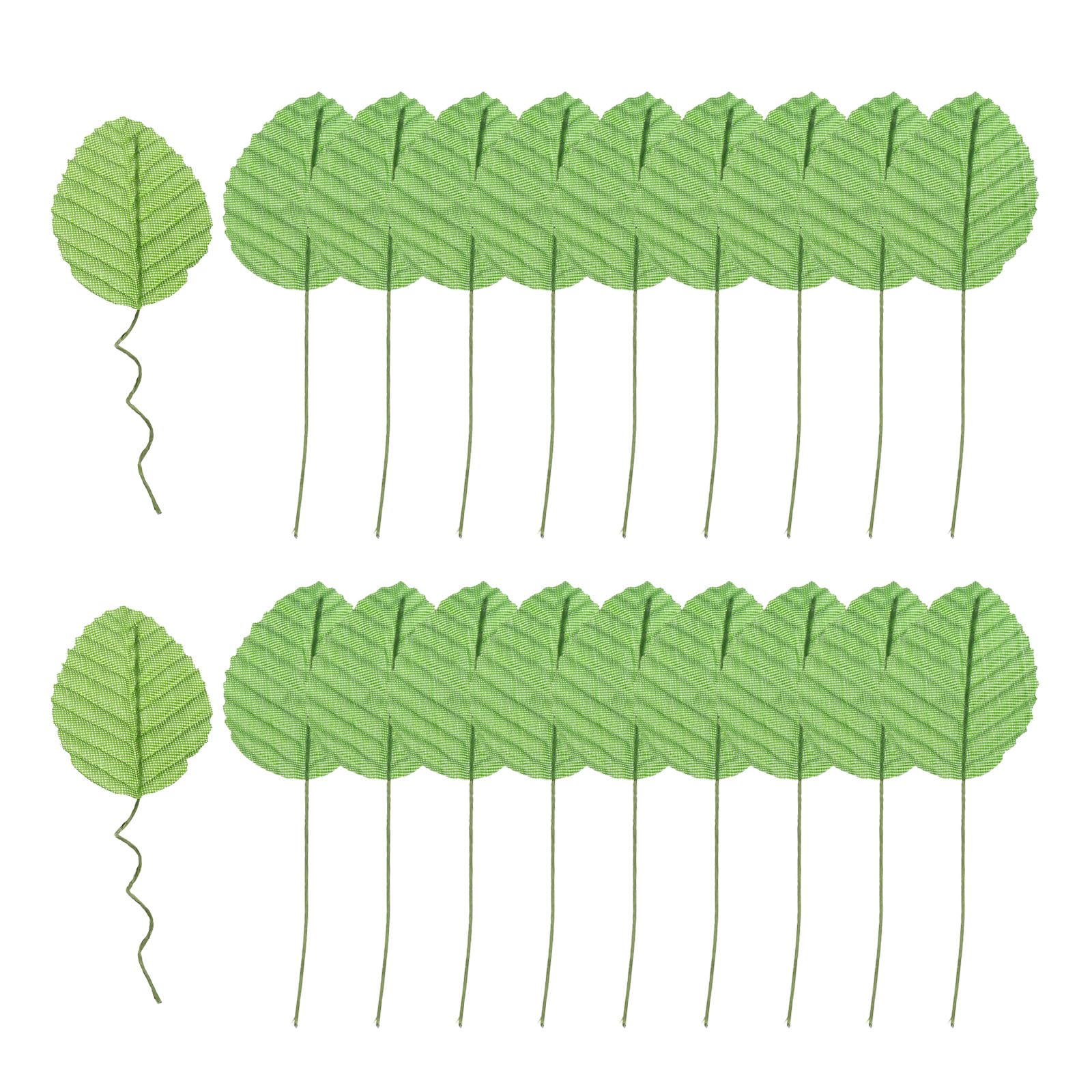 PATIKIL Green Artificial Leaves with Stems