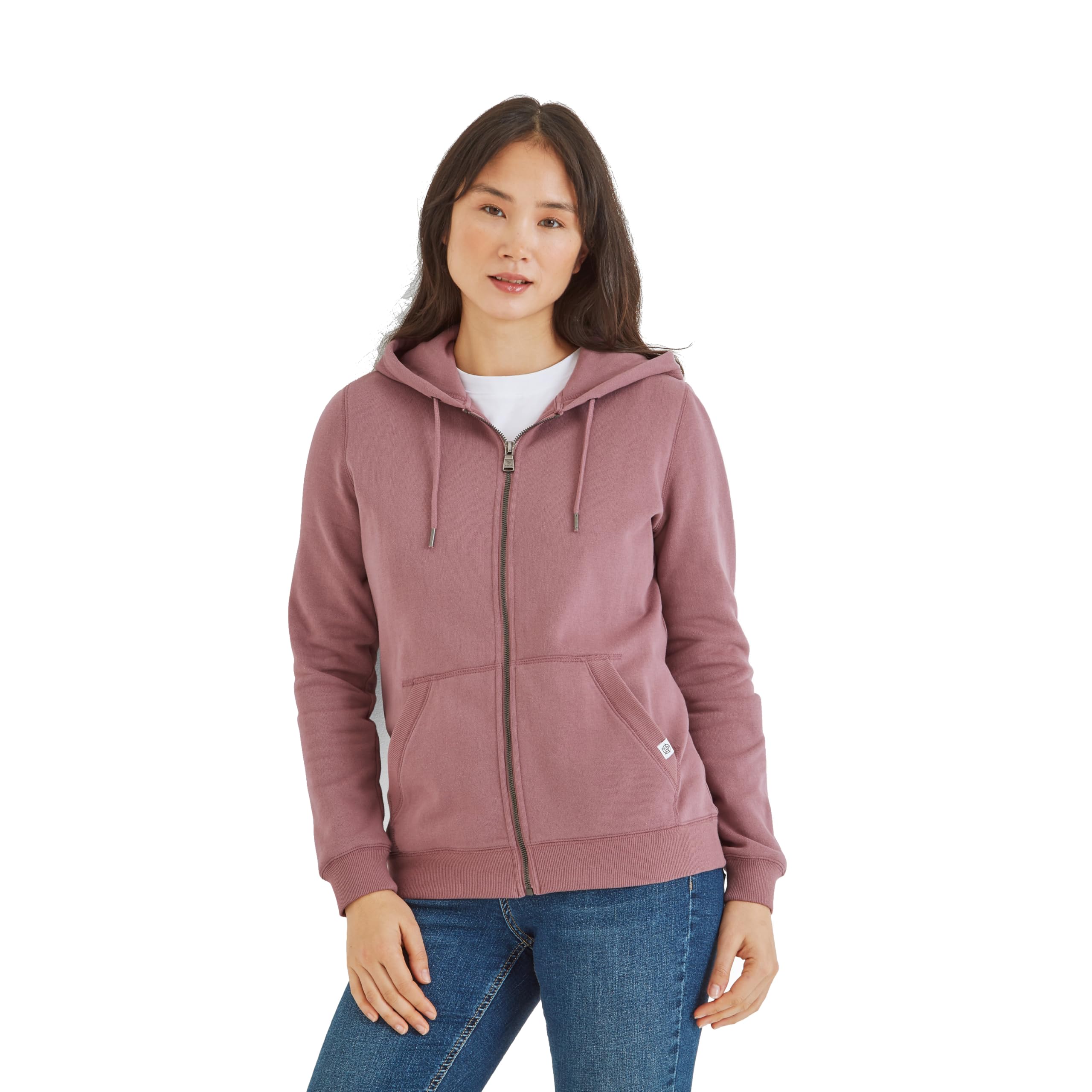 Tog24 Women's Mauve Mia Supersoft Brushed Back Fleece Full Zip Ultra Warm Premium Hoody Sweatshirt Size 14