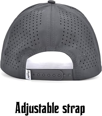 Shanker Golf Hat - Funny Golf Father Cap - Fitted Grey Cap with Rubber Stamp Logo - Ultra Comfort Adjustable Fit - Perfect Golf Gift for Dad