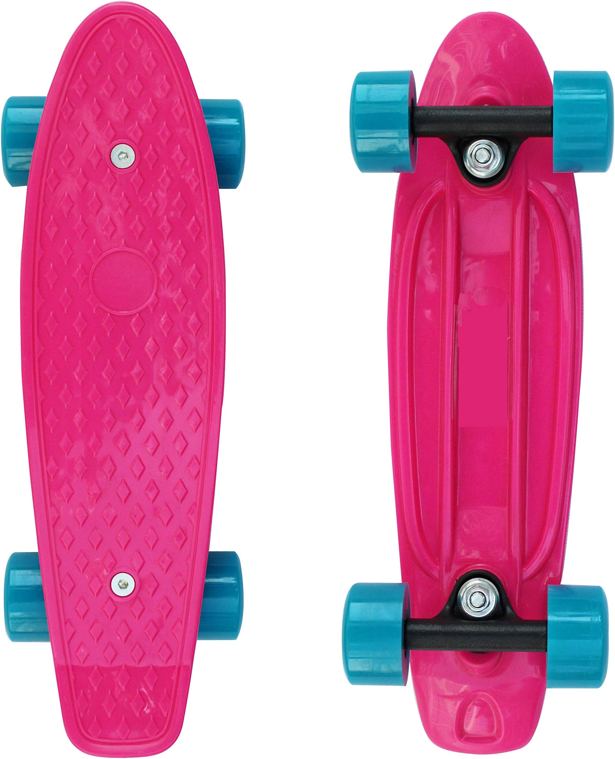 17x5 Inch Mini Skateboard with Top Design, Mini Cruiser Skateboard for Beginners with ABEC-7 Bearing and Soft PU Wheels …