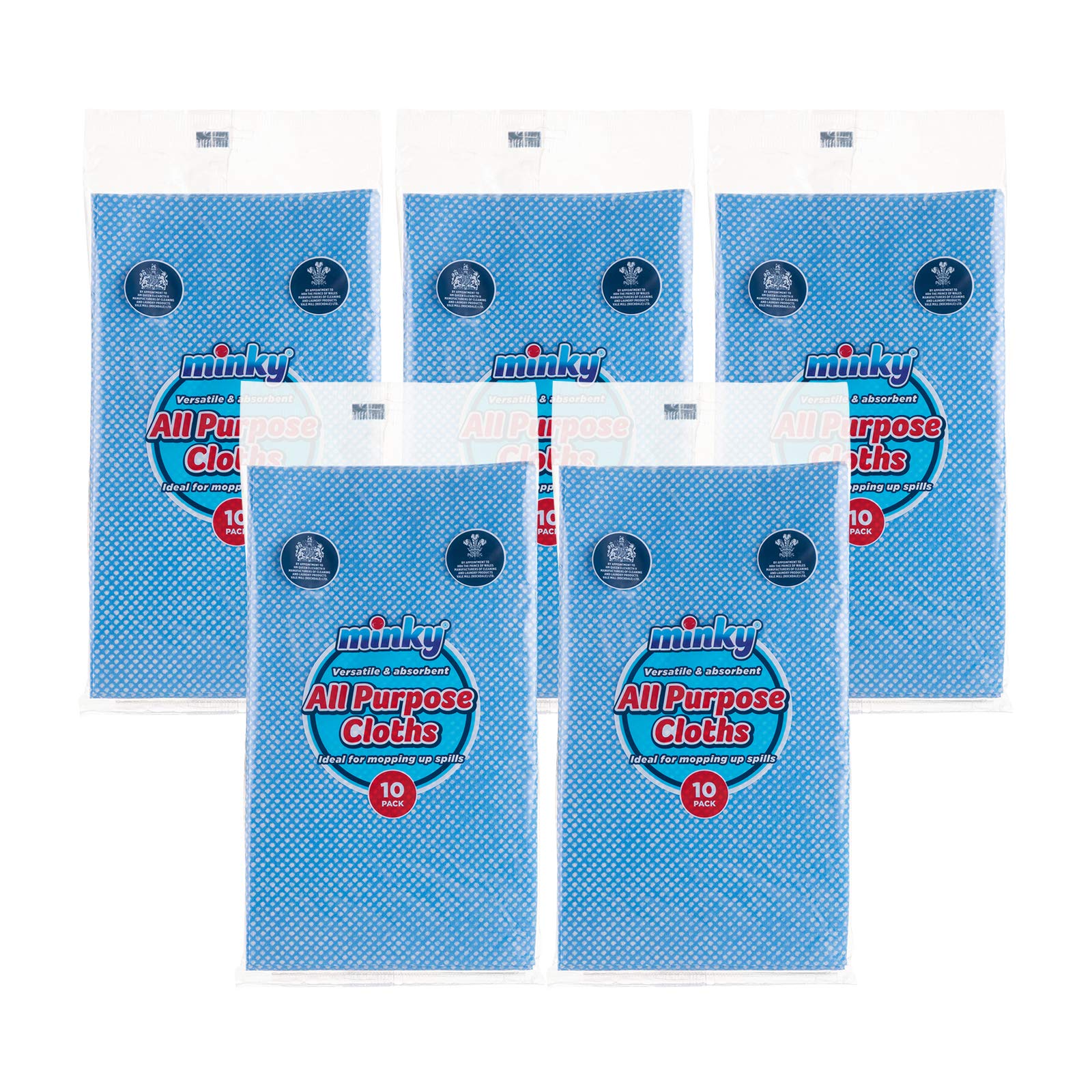 Minky 50 Pack All Purpose Cloths Bulk Pack (5x10pk)