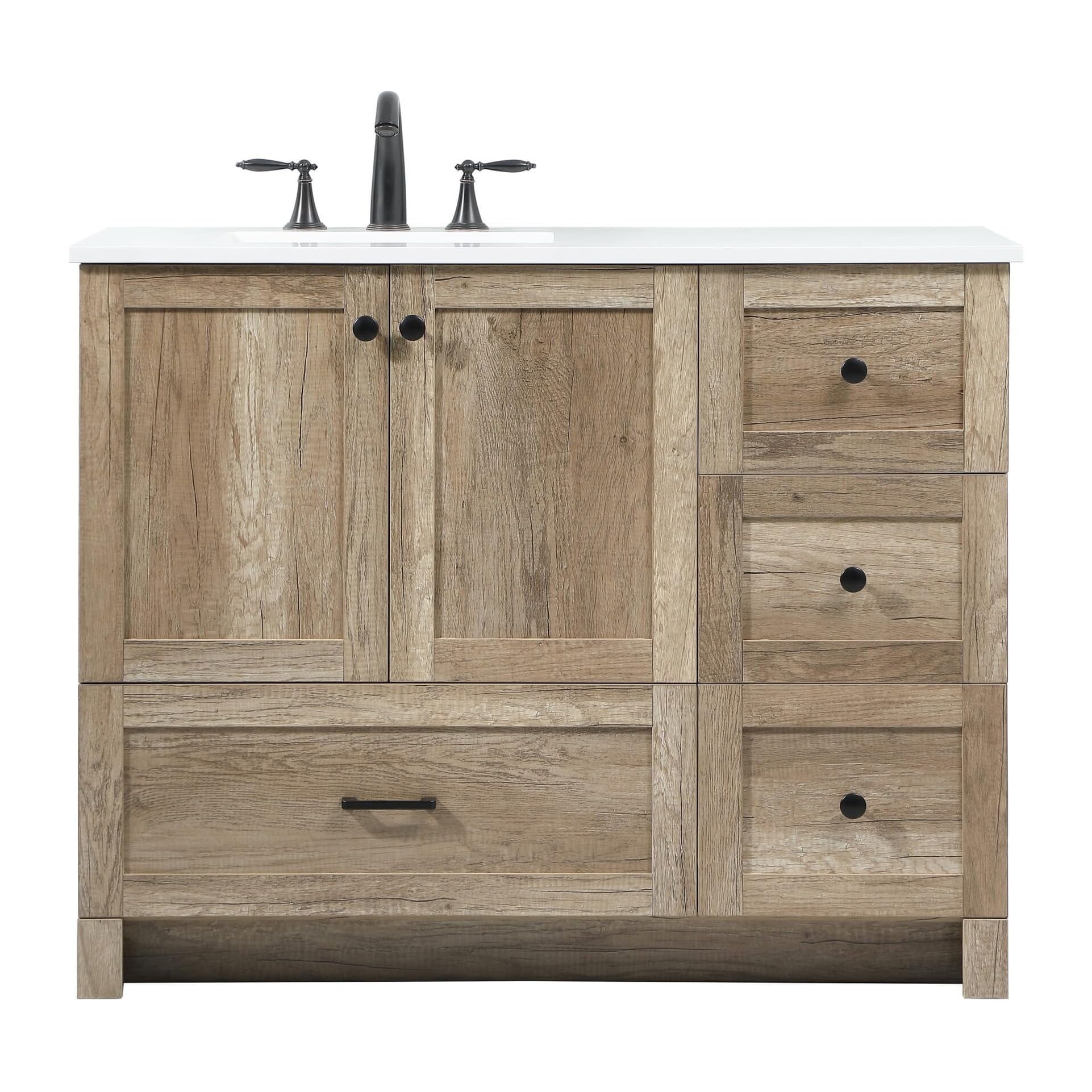 42 Pre-Assembled Bathroom Vanity with Sink Natural Oak