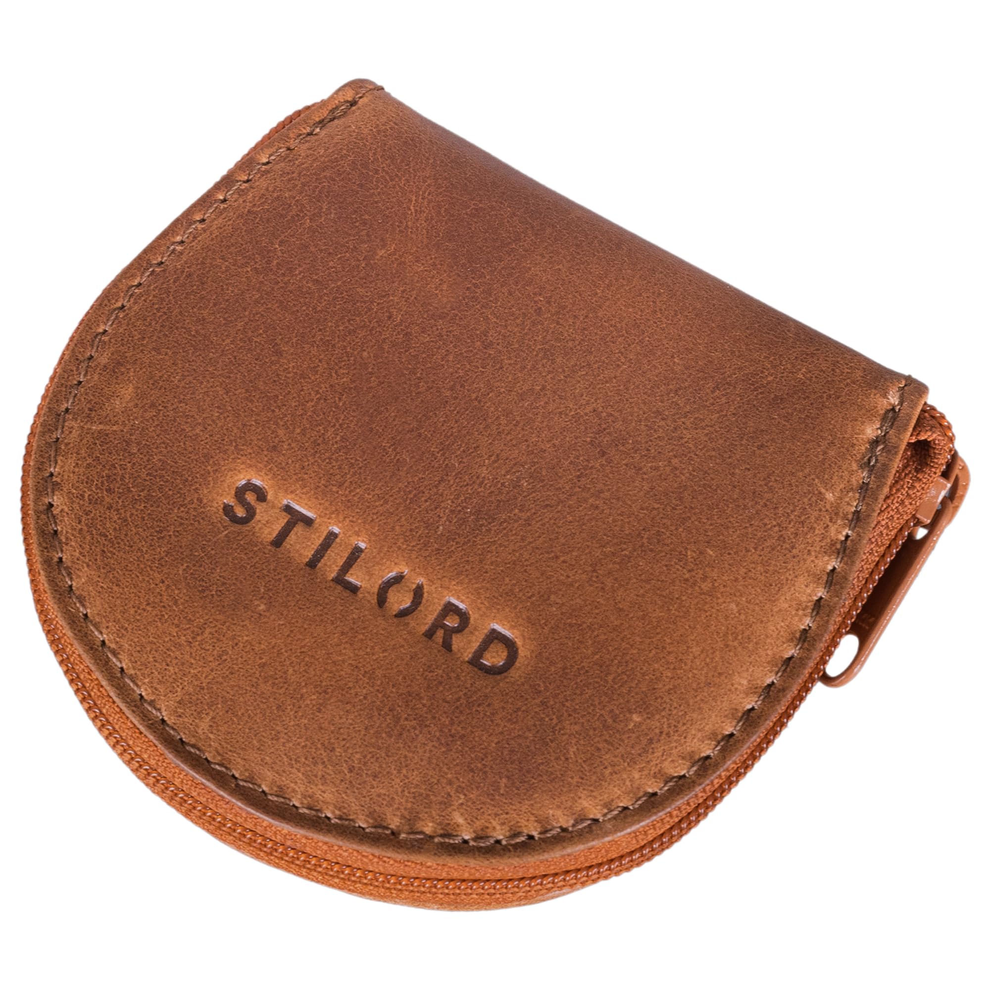 Petite Bourse Porte-monnaie Anders En Cuir Véritable - Fermeture Bouton Pression Et Cordon De Serrage - Marron, Style Médiéval