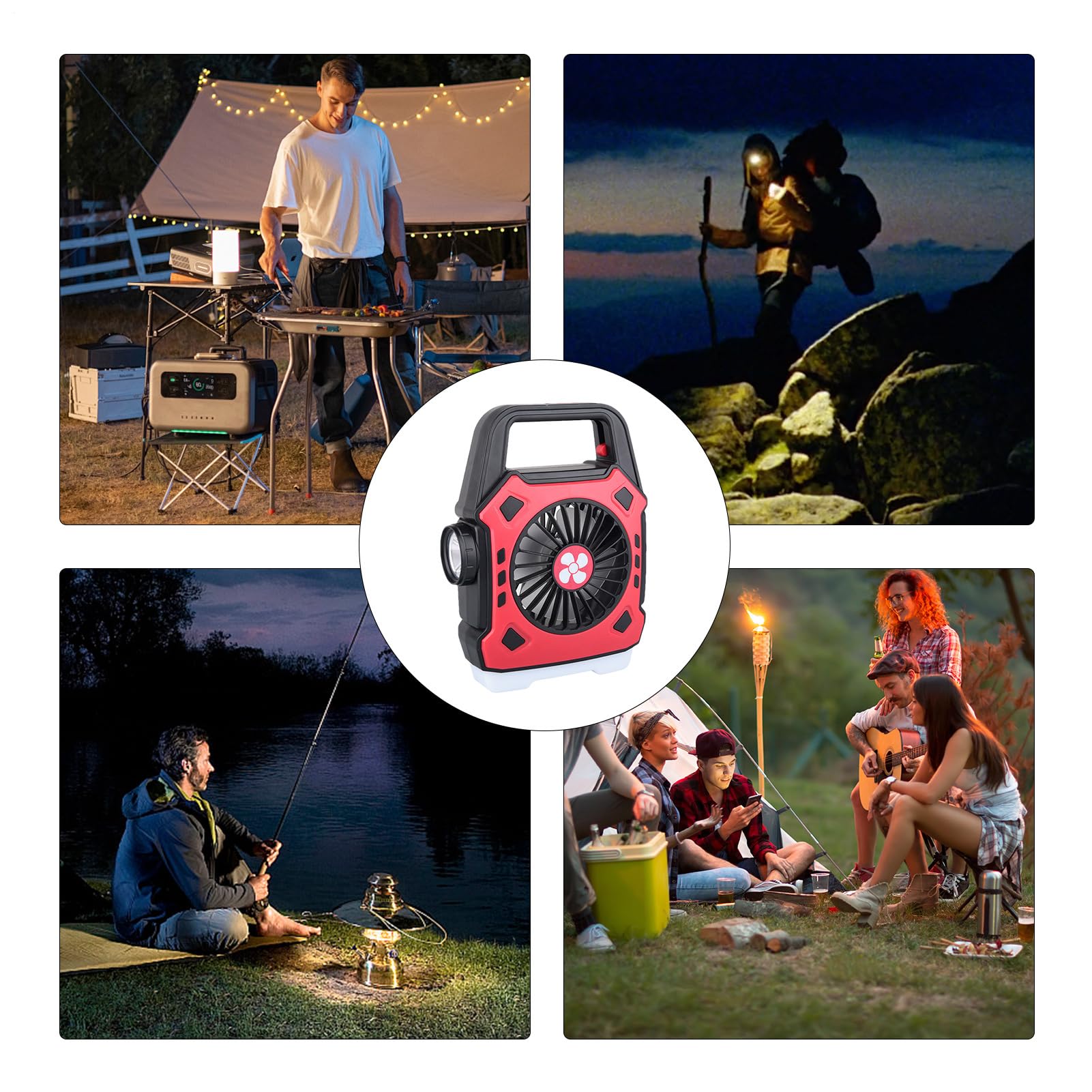 Ventilatori da campeggio per tende, attrezzatura portatile | Ventilatore per campeggio – per camper, viaggi all'aperto, auto, camper, spiaggia, casa camion