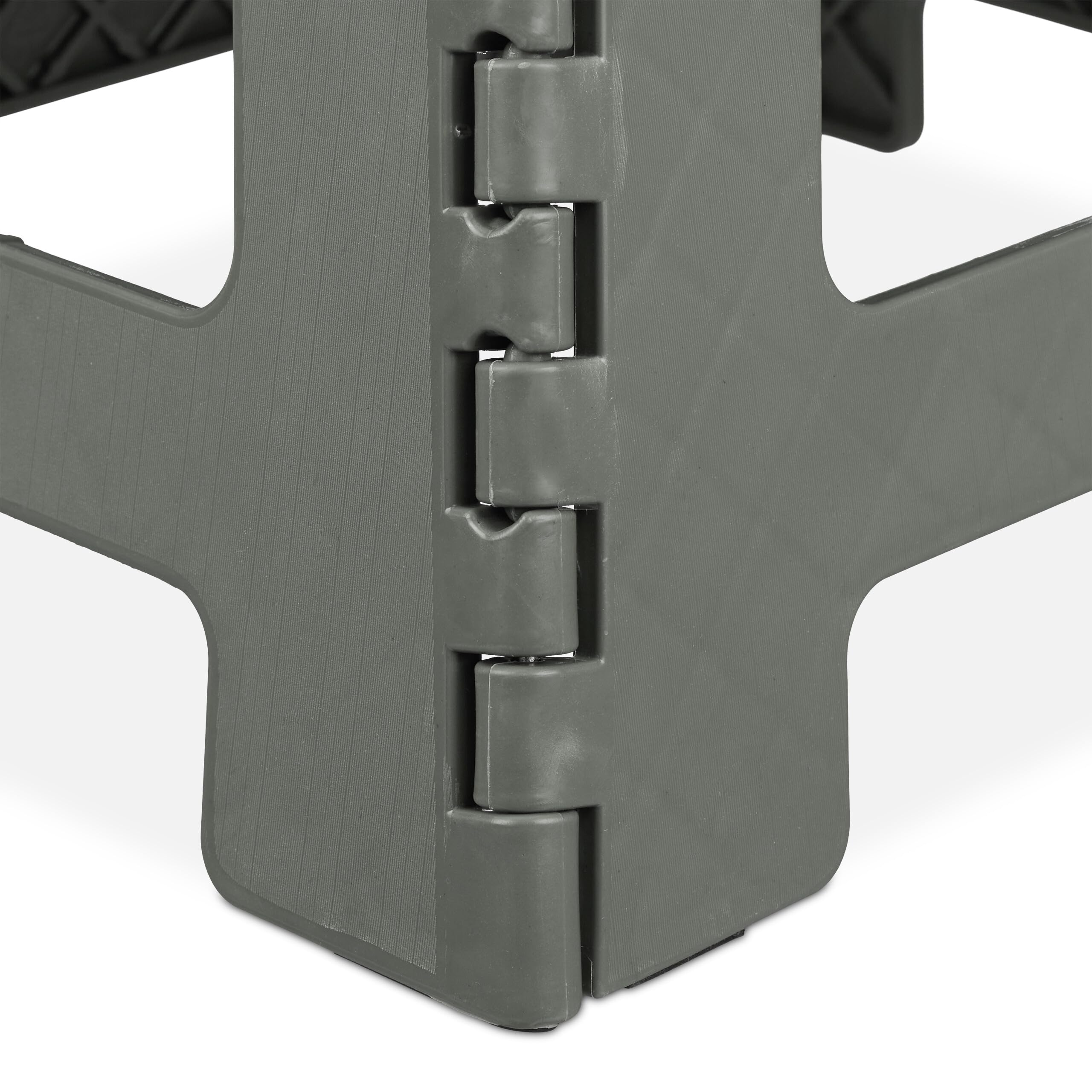 Relaxdays Sgabello Pieghevole M, Trasportabile, da Viaggio e Bagno, Bambini, Fino 150 kg Plastica 22 cm, Grigio Chiaro