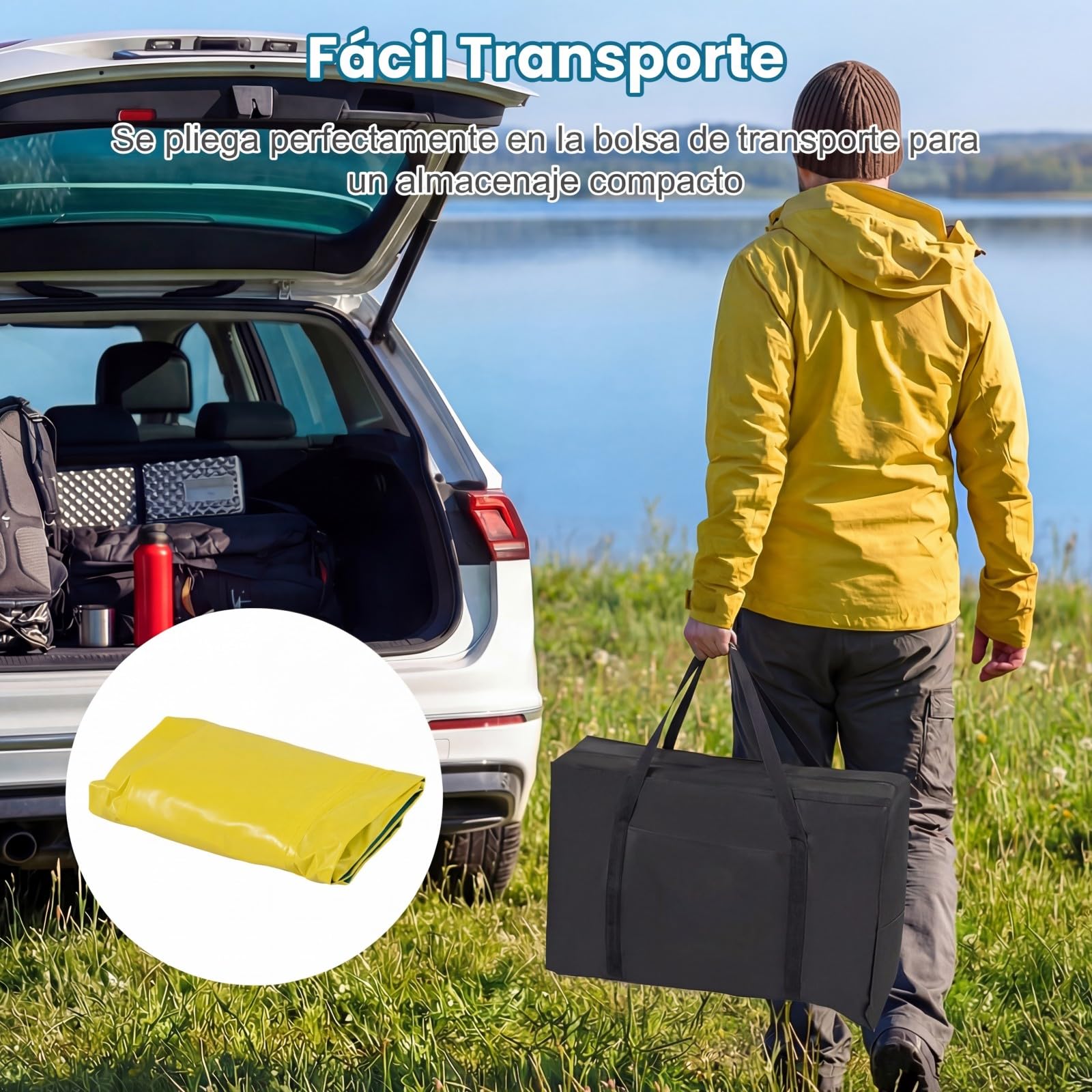 COSTWAY Kayak Hinchable 2 Plazas 381 cm Portátil 230 kg