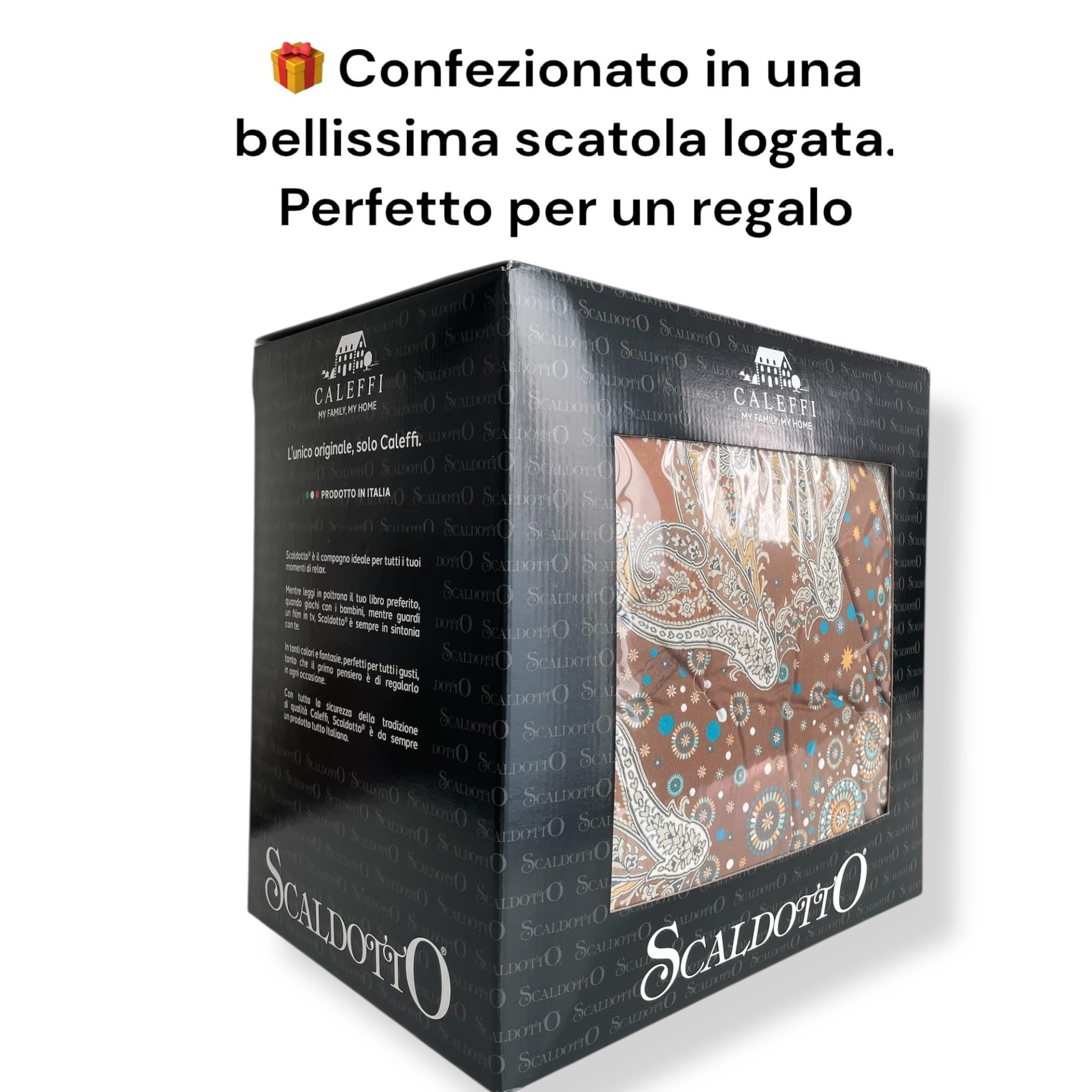 Caleffi Scaldotto Serenissima Plaid Invernale 130x170 cm – Trapunta Imbottita 250 g/m² in 100% Cotone – Made in Italy – Morbido e Anallergico – Ambra o Turchese (Ambra)