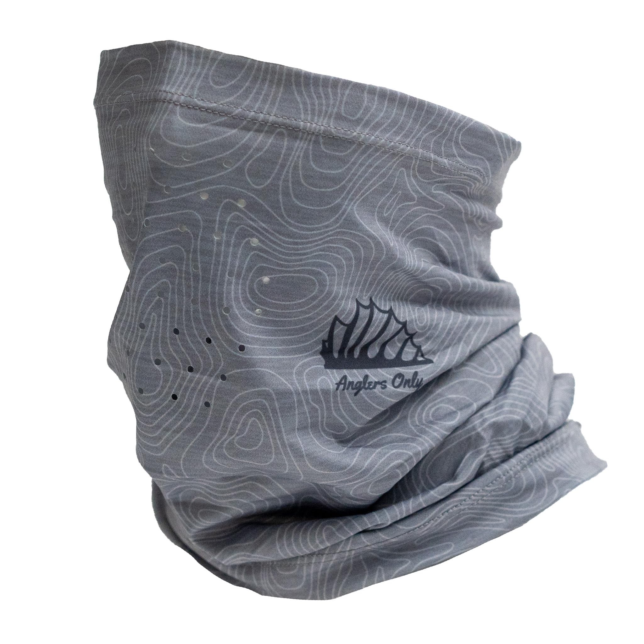 Anglers Only Fin Up UPF50+ Cooling Neck Gaiter - Multifunctional Bandana Scarf with Sun Protection for Fishing (Location X)