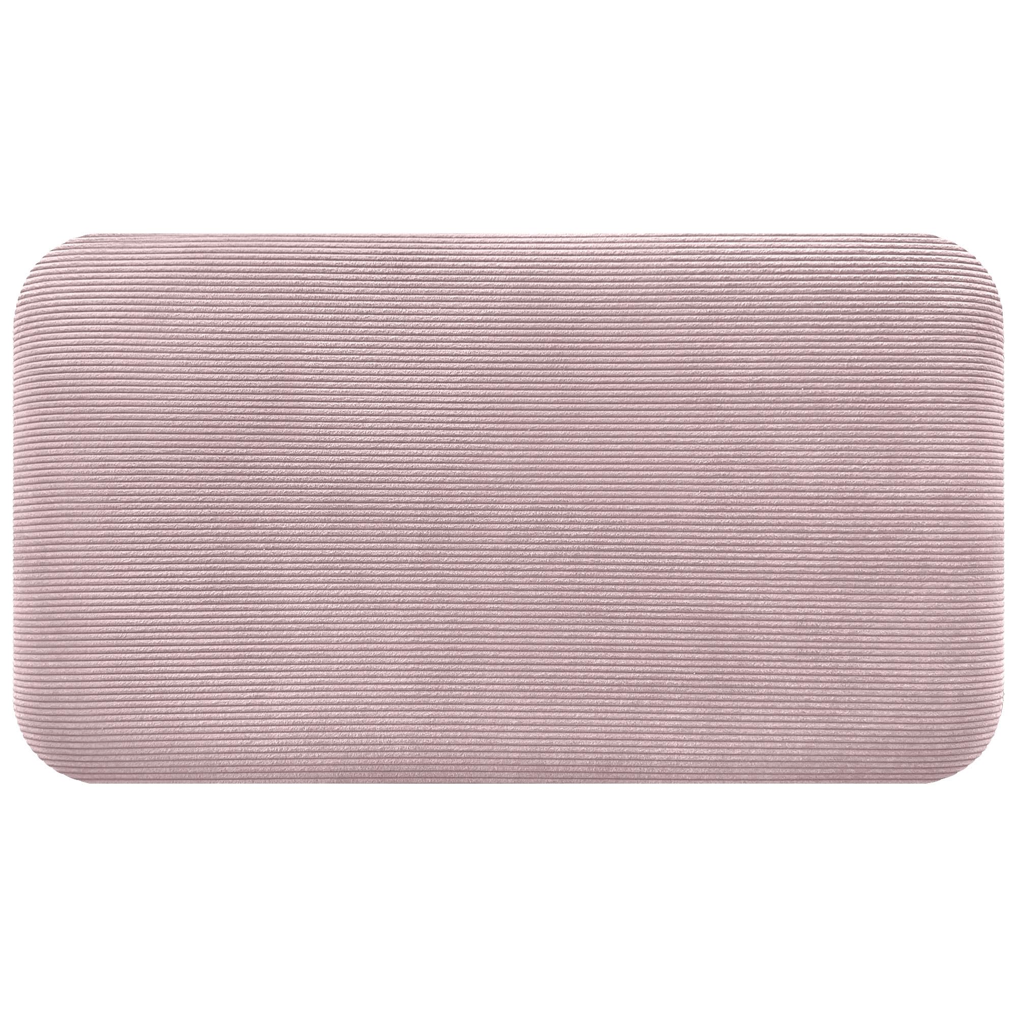 DHOME Cabecero Tapizado Liso Redondeado Pana Premium para Pared Acústicos Cabeceros Absorbentes Cabezal Cama Dormitorio (Rosa Palo, 80cm)