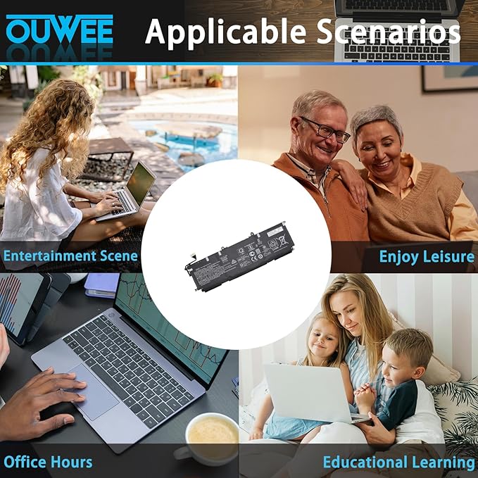 Batería OUWEE AD03XL 11.55V 4450mAh para HP Envy 13 miniatura 5