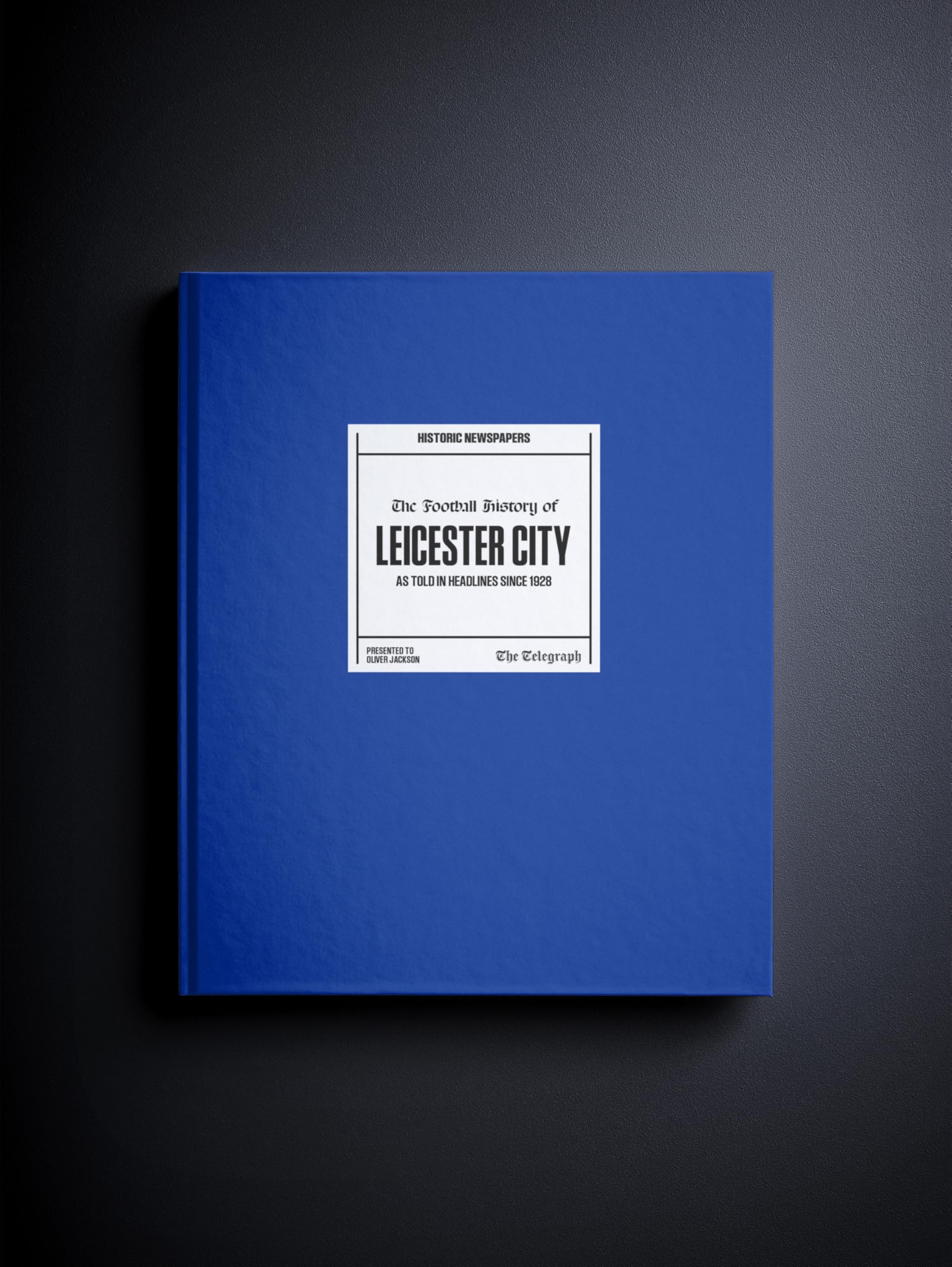 Historic Newspapers Leicester Telegraph | Personalised Football Gift | Champions Football History | Name Printed on Cover | Football History Book Through Newspapers | Football Fan Gift — image 1
