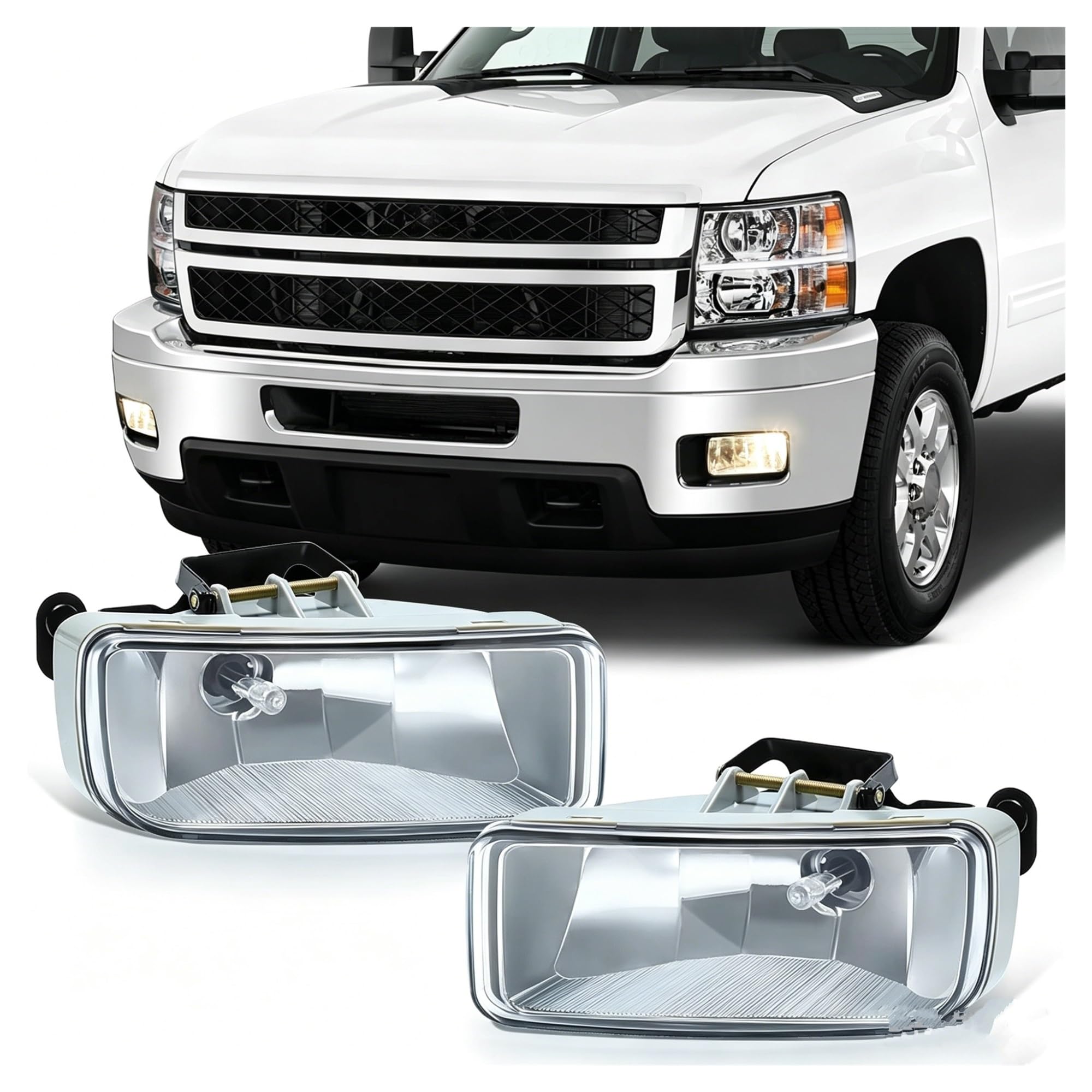 Phares antibrouillard halogènes pare-chocs avant 12V voiture Silverado 2007-2015 - 8