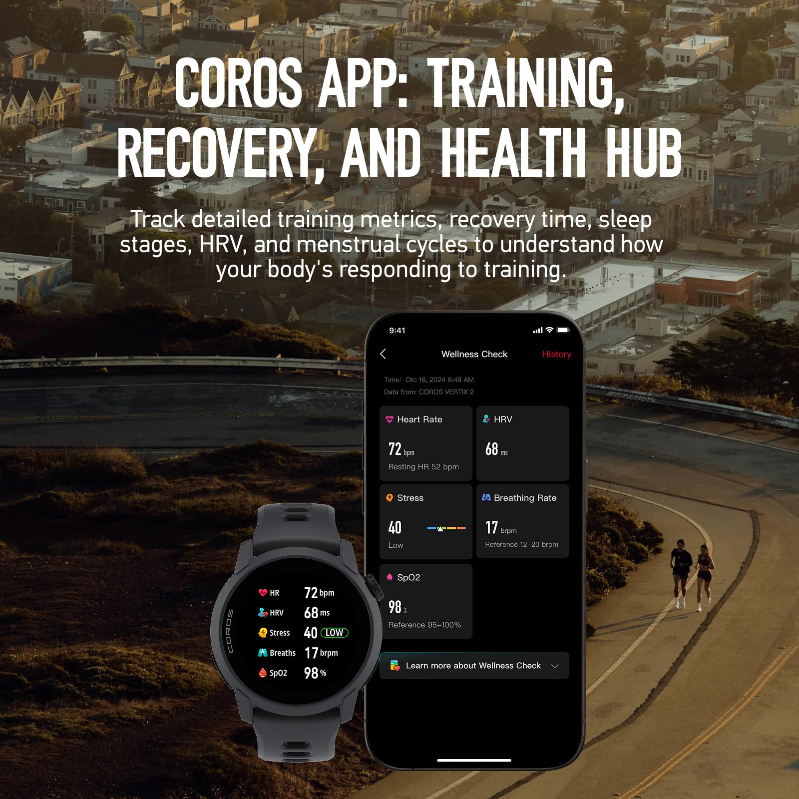 COROS PACE 4 Ultralight Sport GPS Watch, 1.2" AMOLED Touchscreen,19 days of daily use, Voice Features, Advanced Training Tools, GPS, Heart Rate Monitor, Navigation, Run, Bike, and Ski - Black Silicone