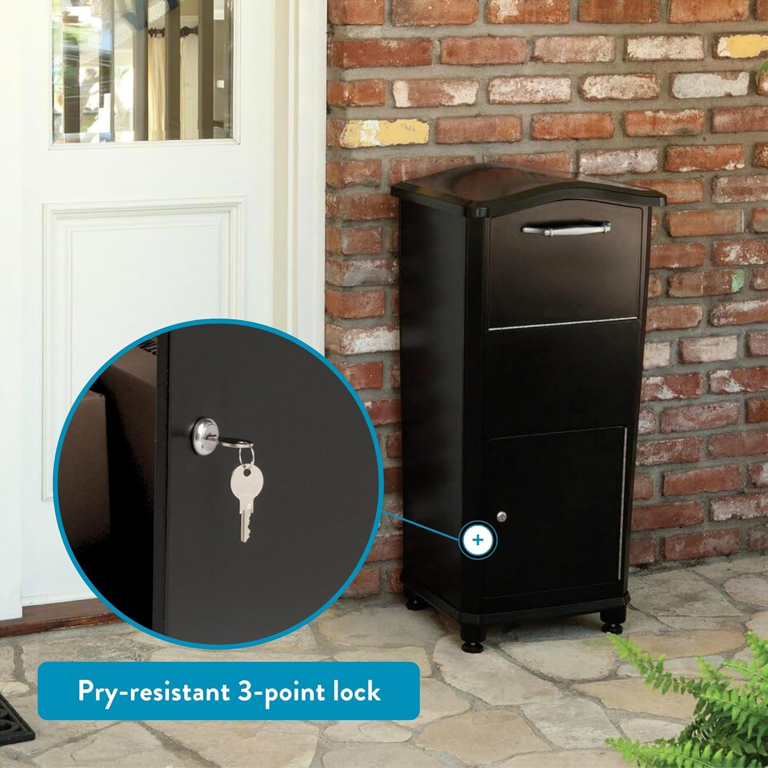 Architectural Mailboxes 6900B Elephantrunk Parcel Drop Box Black - Image 3