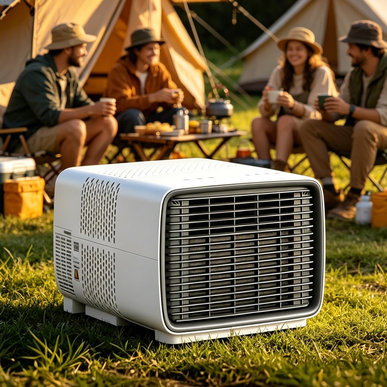 Tent Air Conditioner Portable AC – 2700 BTU Fast Cooling Compressor, 280W Low Power Consumption, 45dB Whisper-Quiet Sleep Mode, 3-in-1 Mini Air Conditioning Unit for Camping