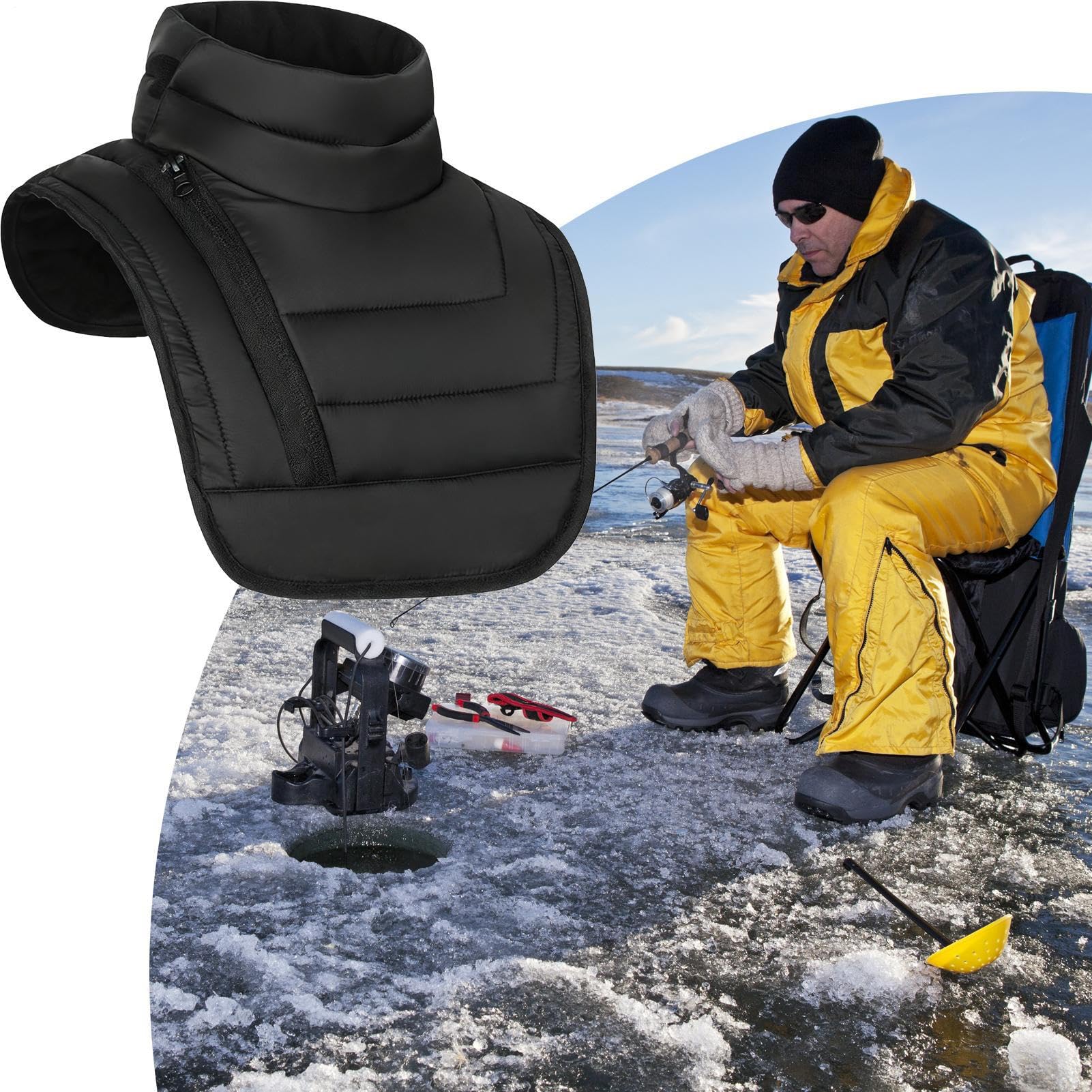 Calentador de cuello de invierno | Con bolsa de almacenamiento resistente al viento, suministros cálidos para invierno, para clima frío, al aire libre, viajes, trabajo, ciclismo, equitación, ATV