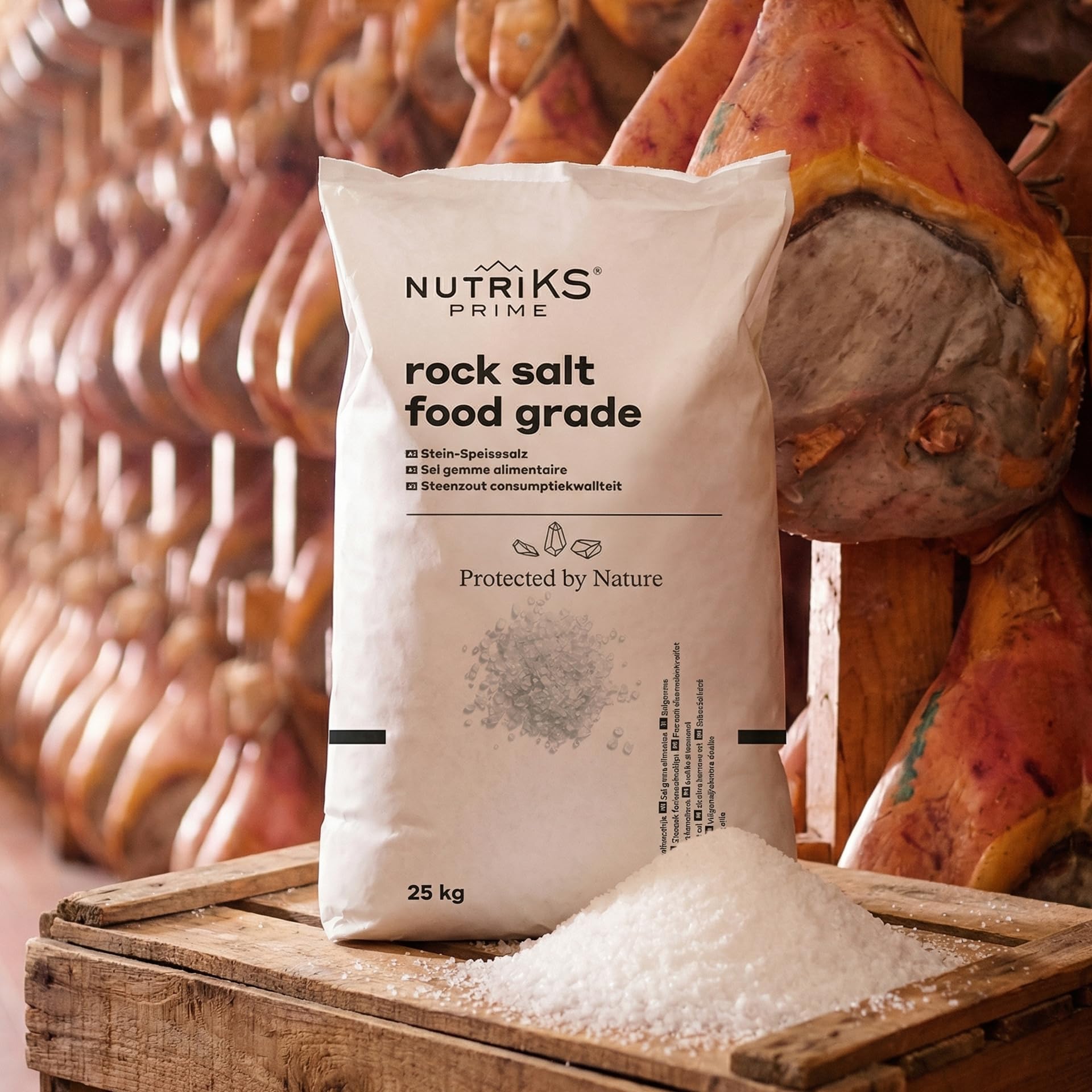 Kristall- Natursalz im 25 kg Sack natürliche Qualität