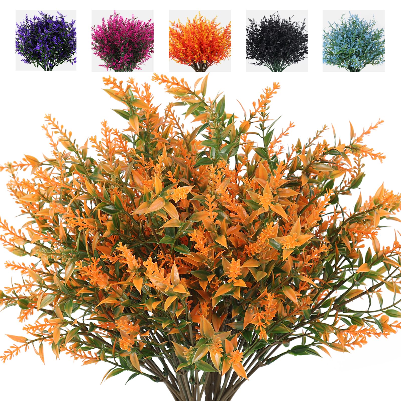 RECUTMS Artificial Flowers for Outdoors Artificial Fall Flowers for Outdoors UV Resistant Artificial Plants Outdoor Artificial Flowers for Outdoors in Pots(Salmon)