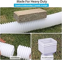 Vista 6 de Paquete de 2 extensiones para bajantes de canaletas de lluvia, extensor y desviador de bajante de drenaje, extensiones flexibles para bajantes que