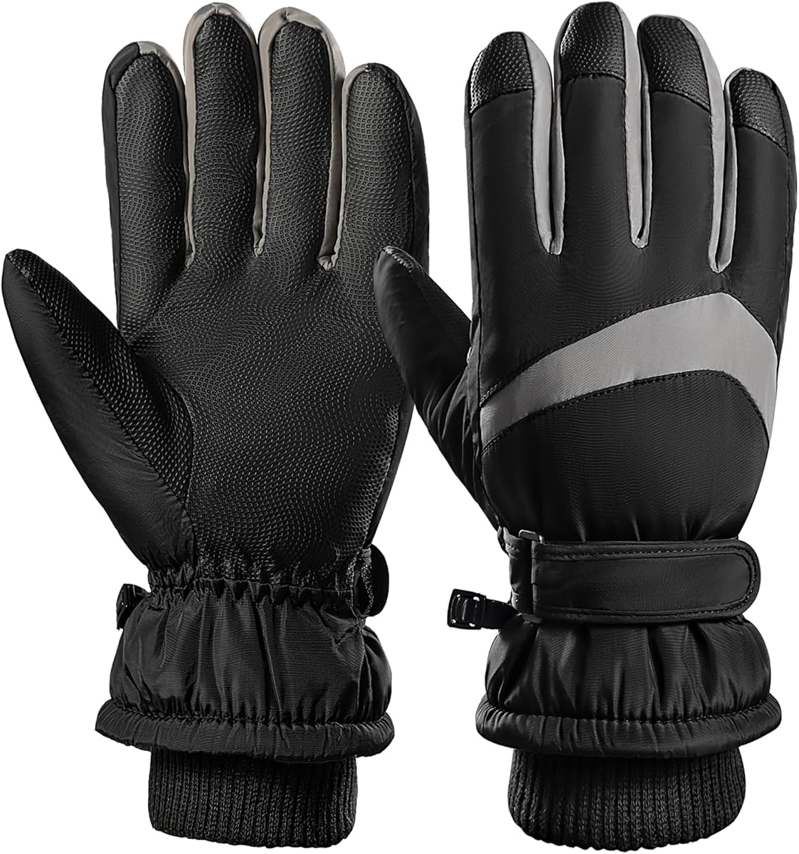 Pleneal Winter Ski Gloves Women Men, Windproof Waterproof Gloves with Warm Touchscreen Thermal Lining Anti-Slip for Work Cycling Motorcycle Snowboarding