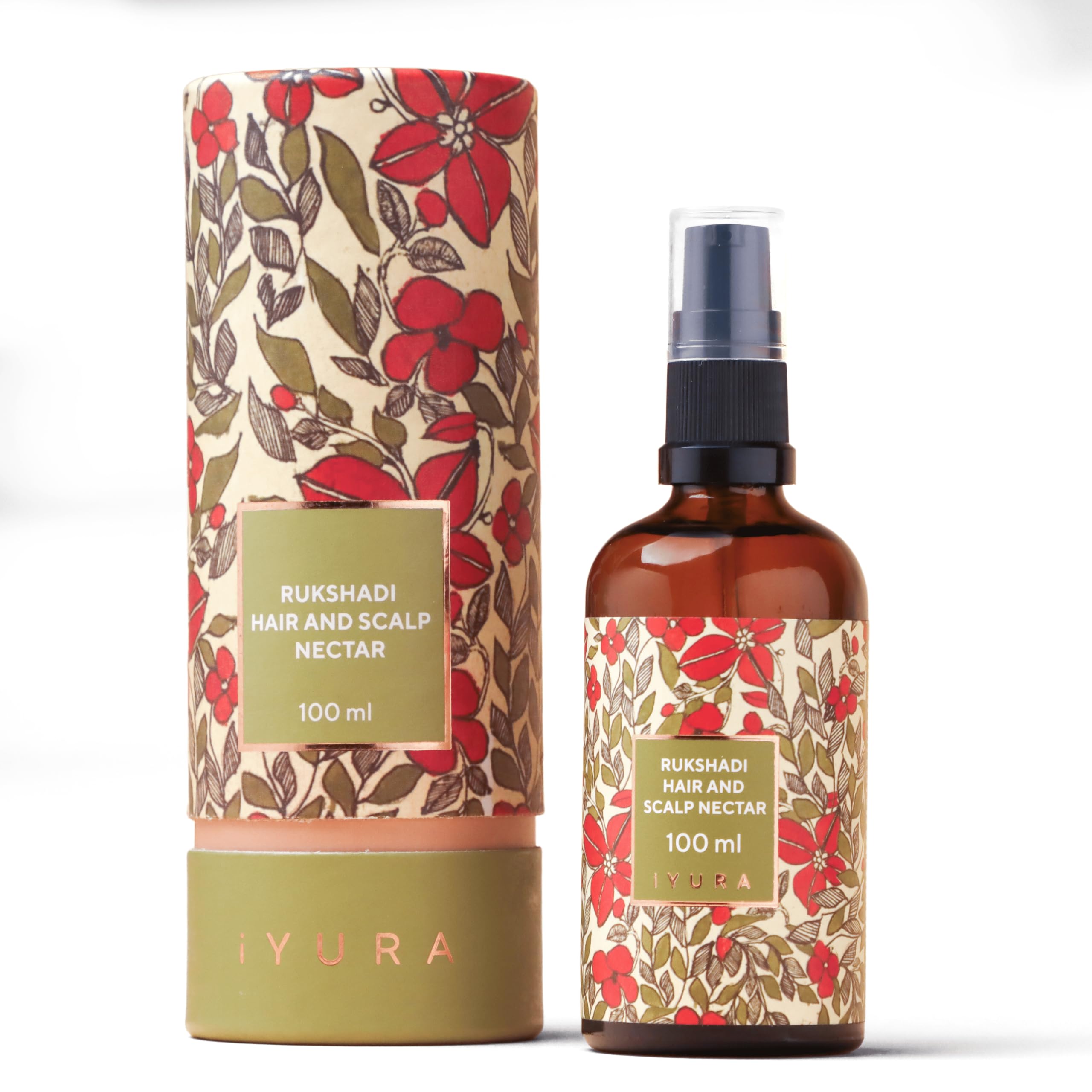 Olio per capelli pre-lavaggio iYura Rukshadi | Miscela ayurvedica leggera con rosmarino, amla e olio di cocco | Lenisce e calma il cuoio capelluto irritato, pruriginoso e con forfora | Vegano | 100 ml