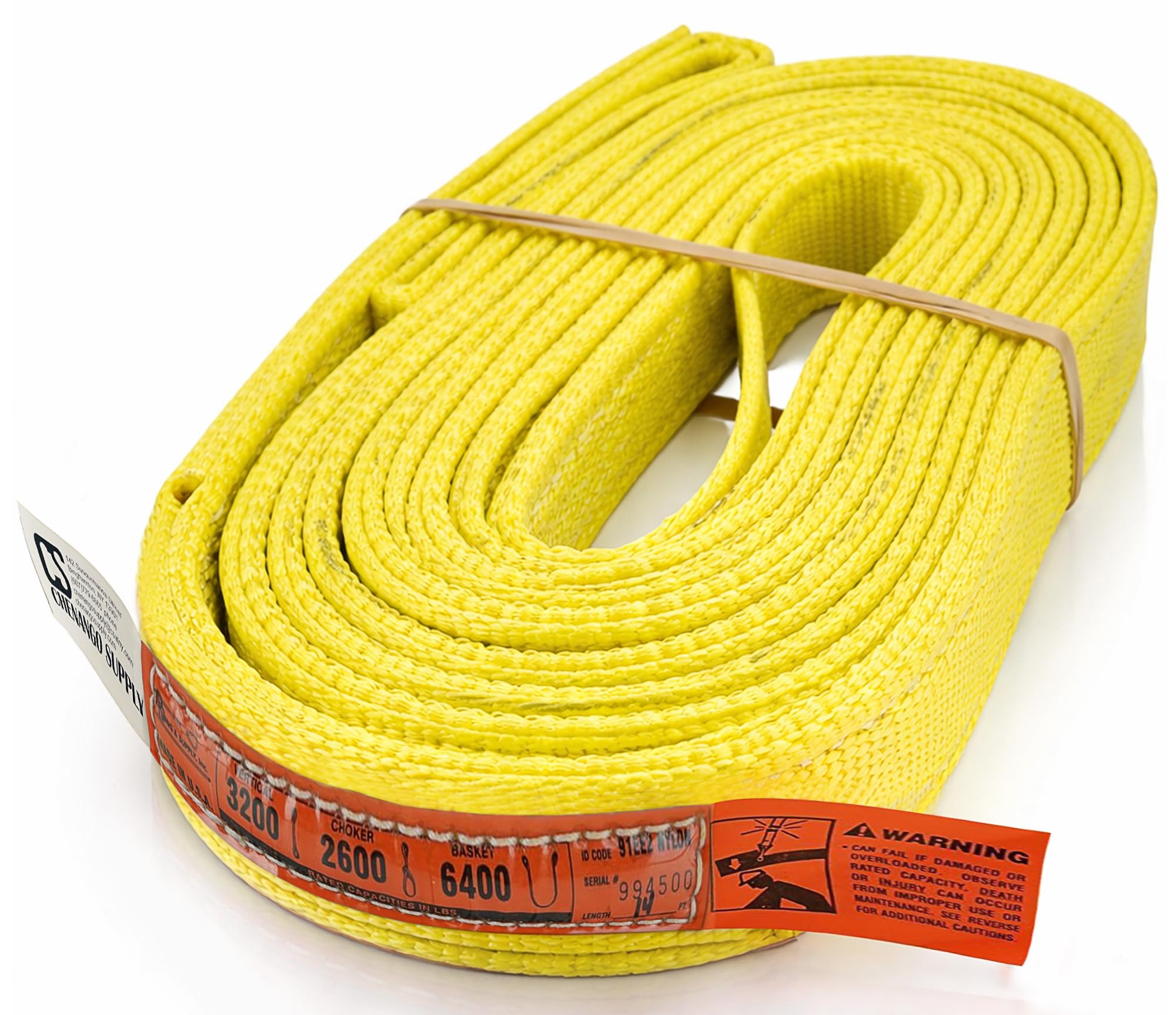 Heavy Duty Lifting Sling - 16ft Nylon, 6400 lbs -11 Heavy Duty Lifting Sling - 16ft Nylon, 6400 lbs -11
