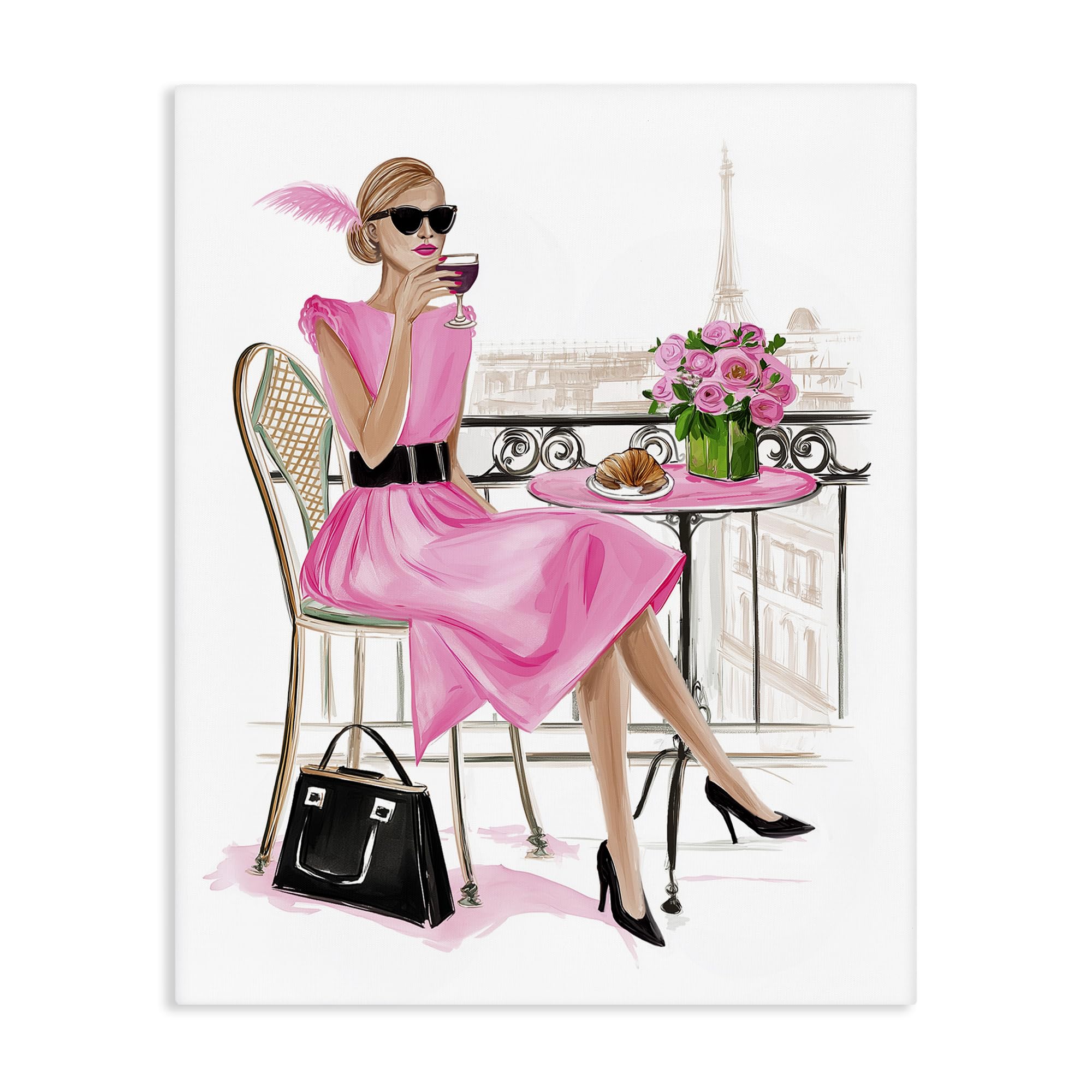 Stupell Industries Unframed 'Parisian Chic On Cafe Balcony'| Canvas Art