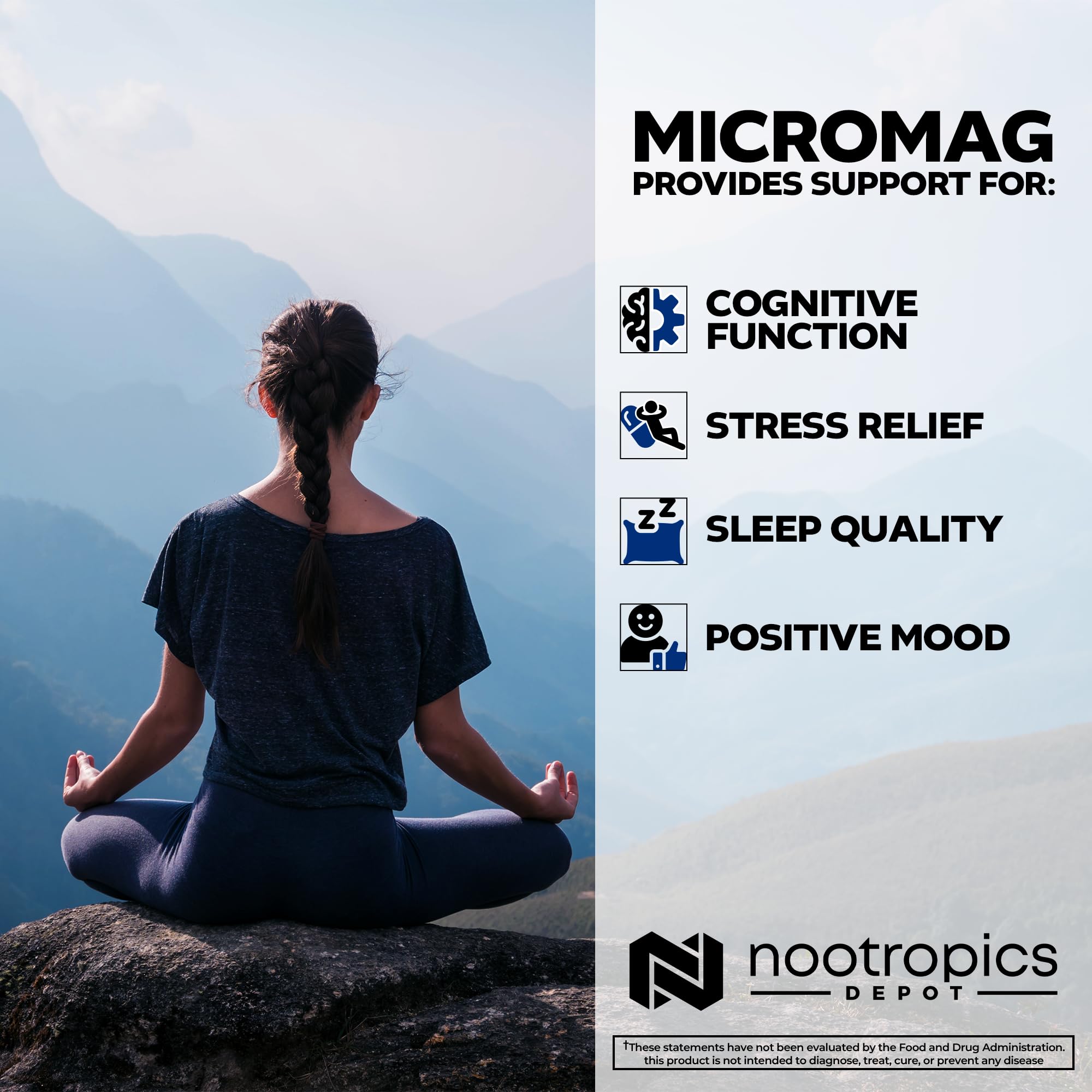 Nootropics Depot MicroMag Magnesium Capsules | 625mg | 90 Count | Contains 200mg of Elemental Magnesium — Amazon image 4