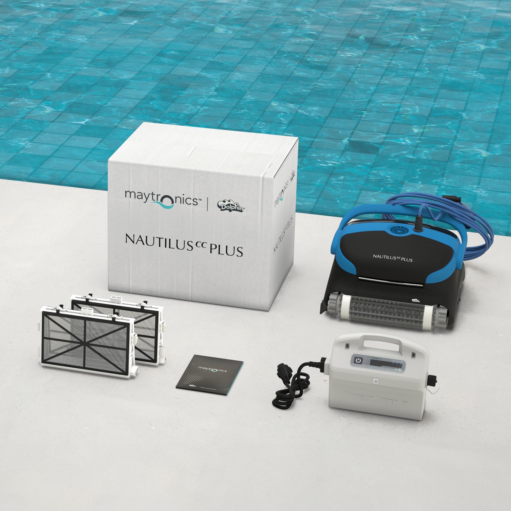 Dolphin Nautilus CC Plus Robot Piscine Fond et Parois, Piscine avec Planification Intelligente, avec Programmateur, Double Filtration, Idéal pour Les Piscines Hors Sol 12m