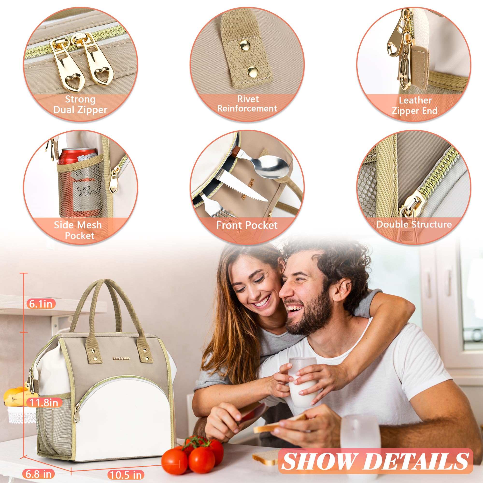 BAGNN Kühltasche 10 Liter - Isolierte Lunchtasche Für Arbeit & Picknick