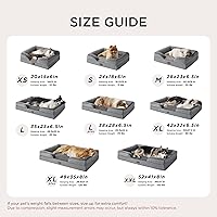 Vista 7 de Bedsure Camas ortopédicas para perros de gran tamaño – Cama lavable grande para perros y gatos, impermeable, cómodo sofá para perros con funda Negro