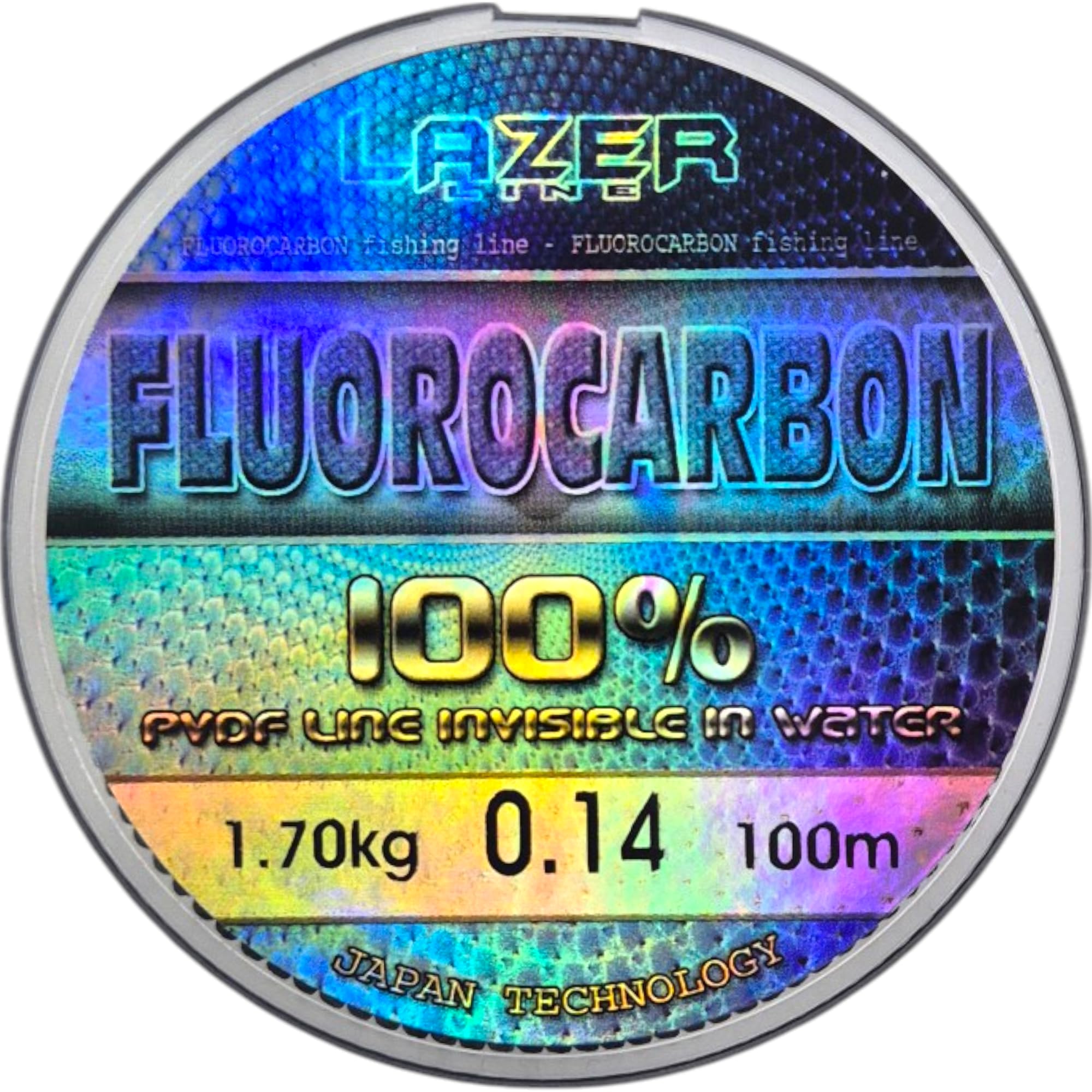 Fluorokarbonowa żyłka wędkarska o średnicy 100 m, 0,14 mm, test 1,7 kg, przezroczysta żyłka przyponowa do szczupaków, sandaczy, okonia, pstrągów, karpi, przyponów fluorokarbonowych,
