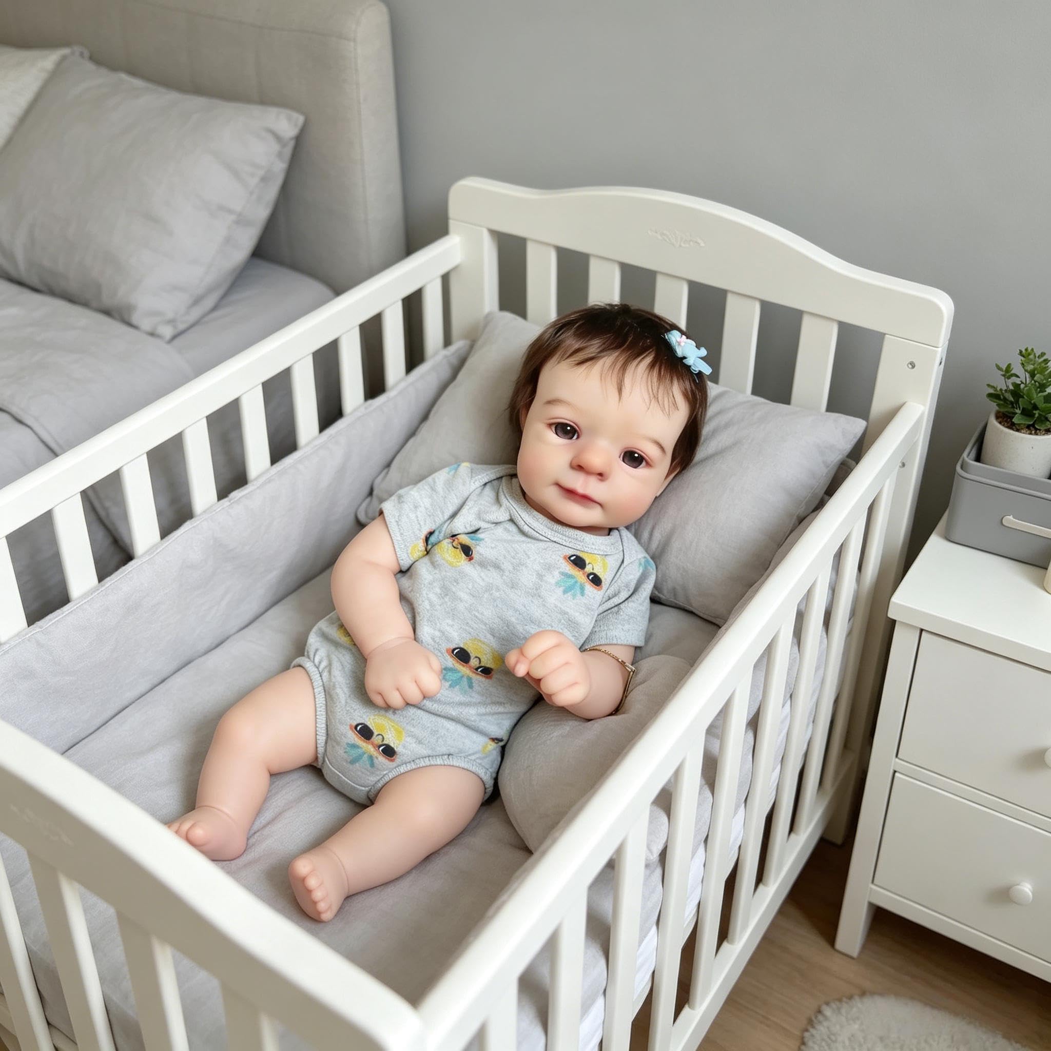 Reborn Baby Dolls silikonowe winylowe na całe ciało, 45 cm, realistyczna lalka niemowlęca, z anatomicznie poprawnymi lalkami Reborn, realistyczna lalka noworodka, z akcesoriami do zabawek