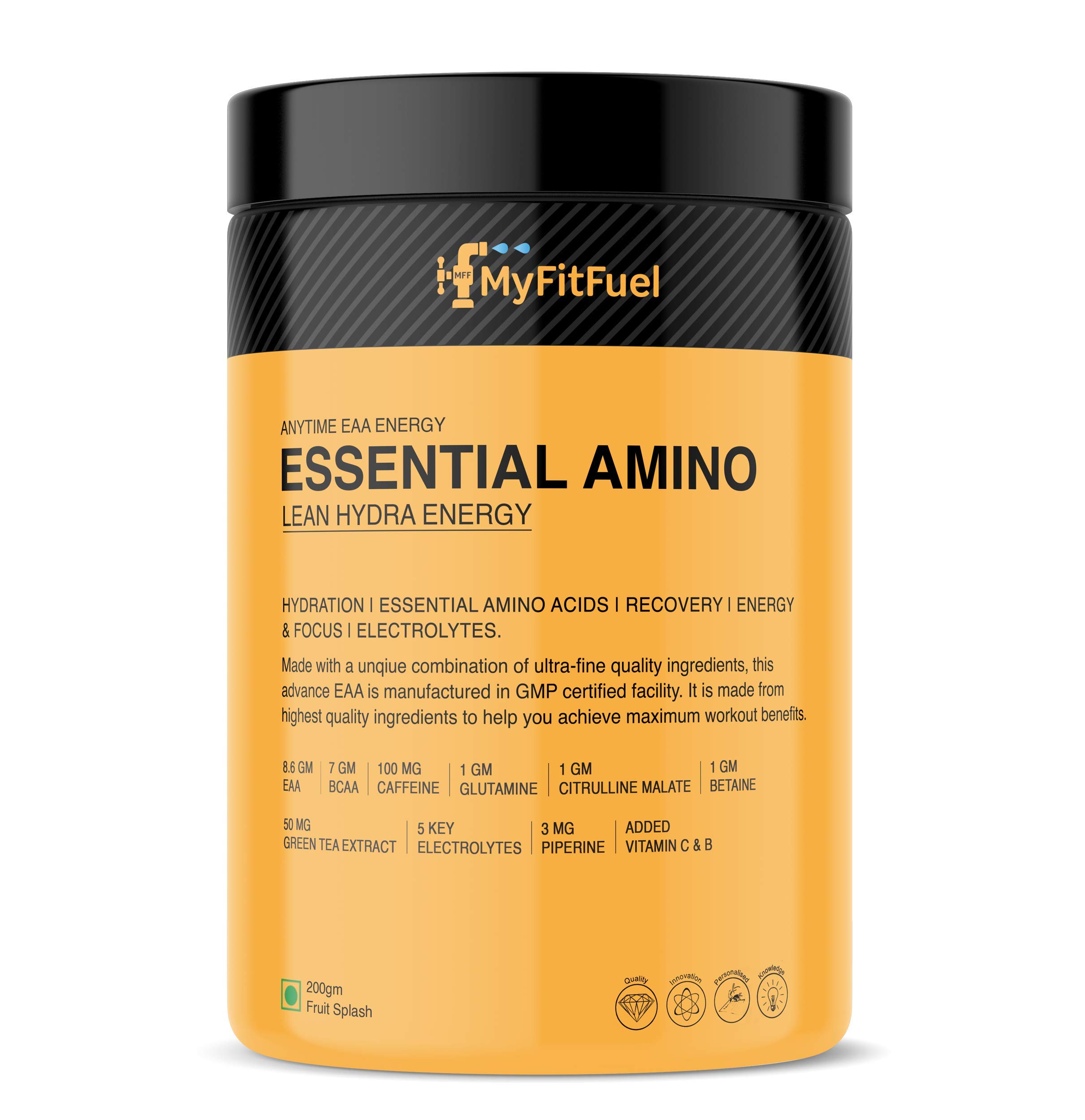 MyFitFuel Anytime EAA Energy (Essential Amino Lean Hydra), (200 gm), Fruit Splash