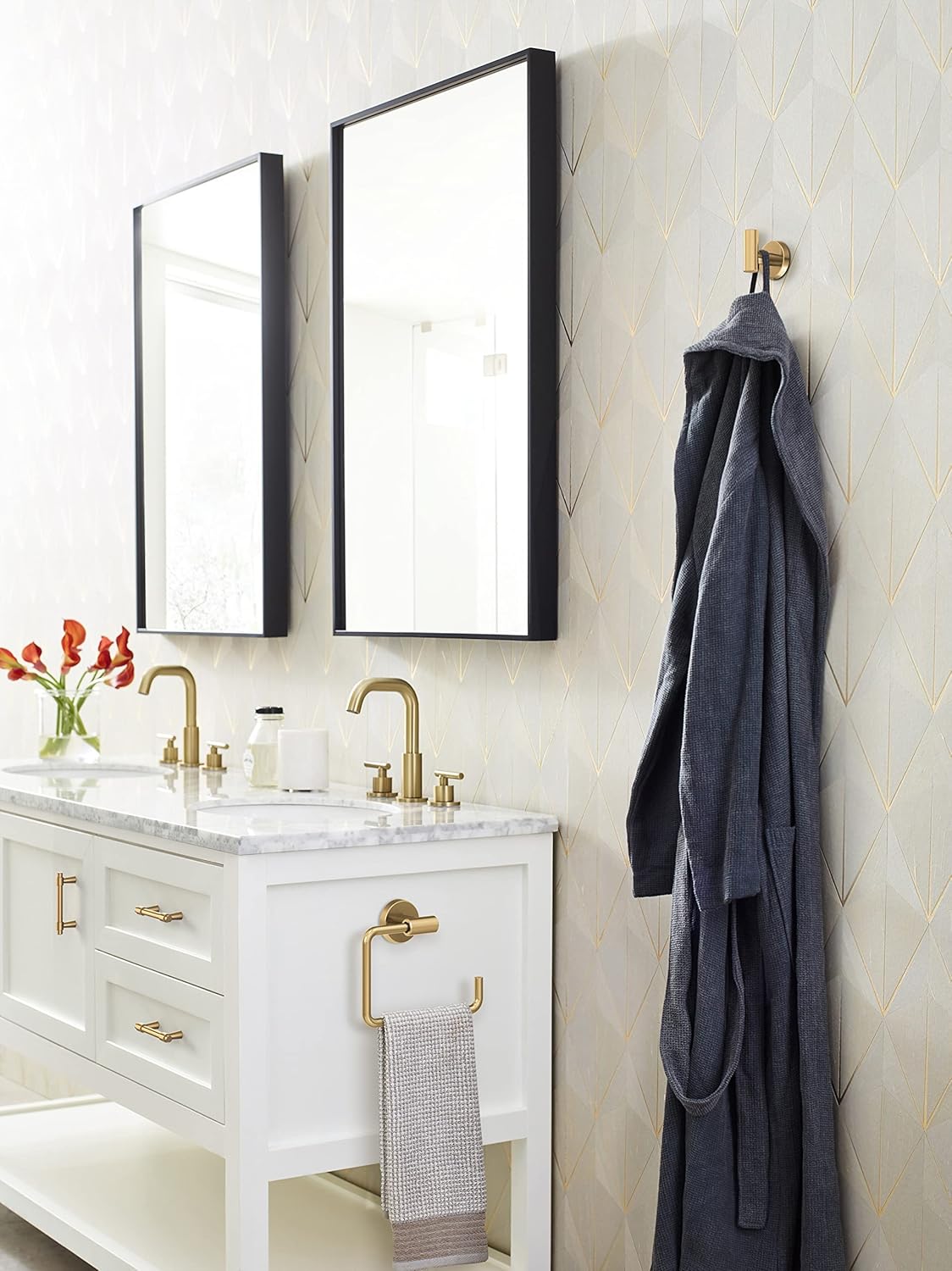 Champagne Bronze Modern Bar Cabinet Pull with Mounting Hardware