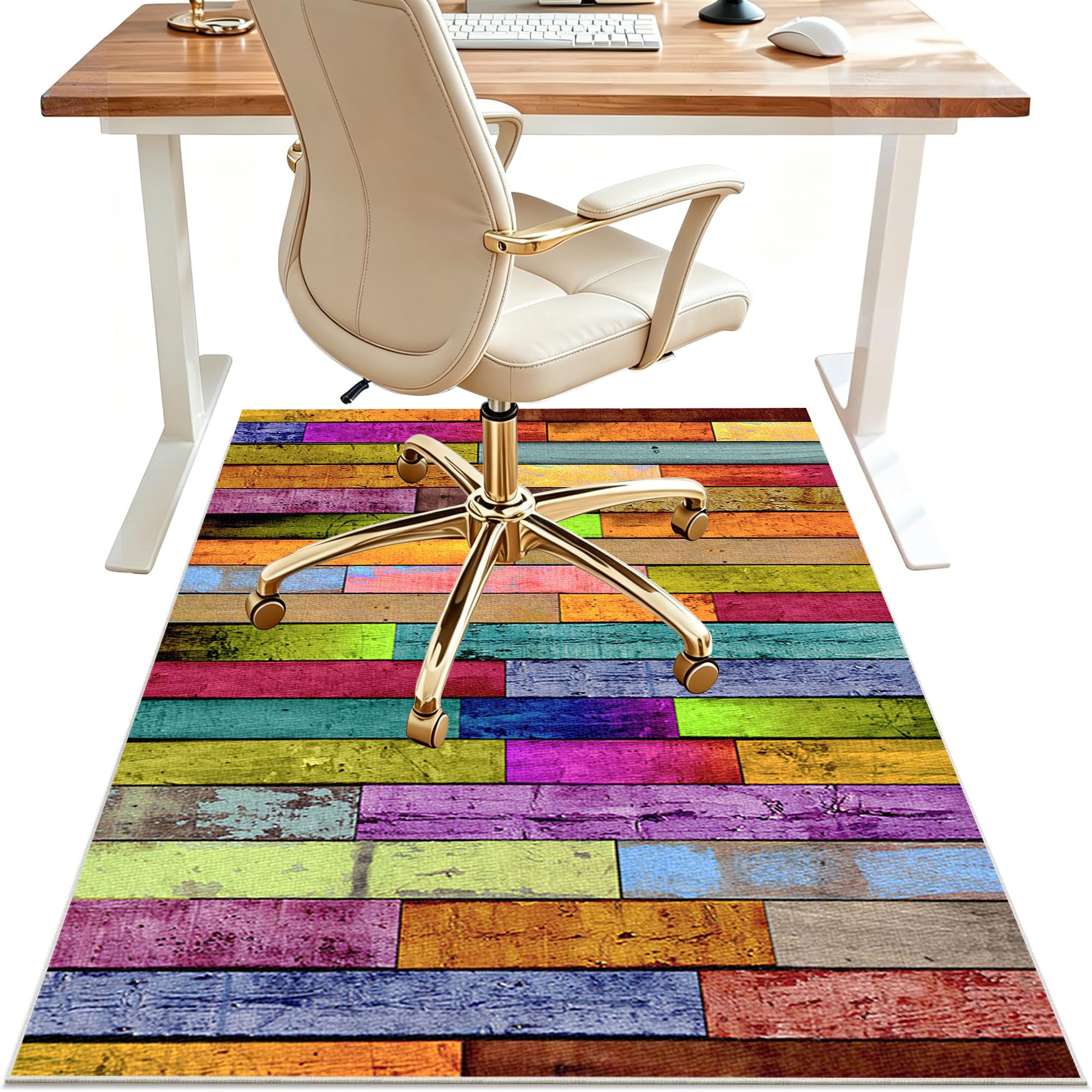 Teppich-Stuhlmatte, bürostuhl unterlage teppich 80 x 150 cm Gaming Teppich Stuhlunterlage, Bodenschutzmatte für Hartböden, schreibtischstuhl unterlage für Laminat, Bürostuhl Matte für Bodenschutz
