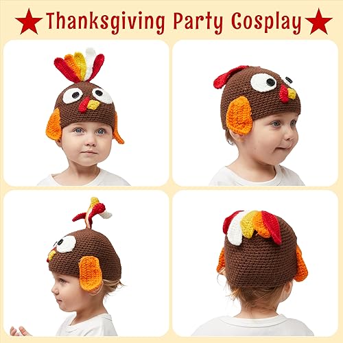 Miniatura 3 de JOYIN Gorro de pavo de Acción de Gracias con orejeras, accesorio para fotografía, carnaval, cosplay para bebé, disfraz de Halloween, suministros de