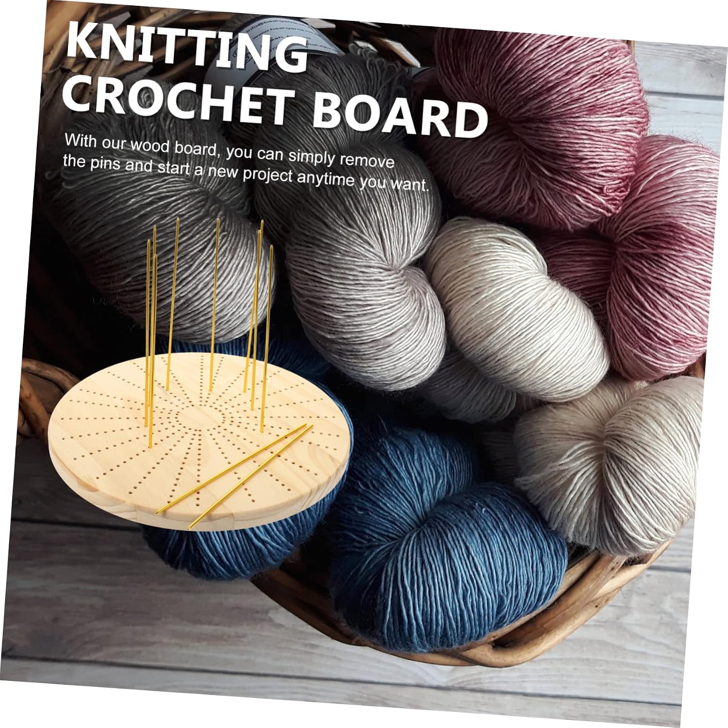TEHAUX Crochet Knitting Accessory Board Yarn Blocking Board Knitting Tools Blocking Aids