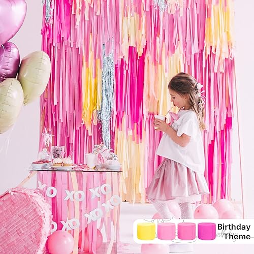 Miniatura 104 de PartyWoo Serpentinas de papel crepé morado, 8 unidades, 656 pies, paquete de serpentinas de papel crepé color morado oscuro claro, lavanda, blanco