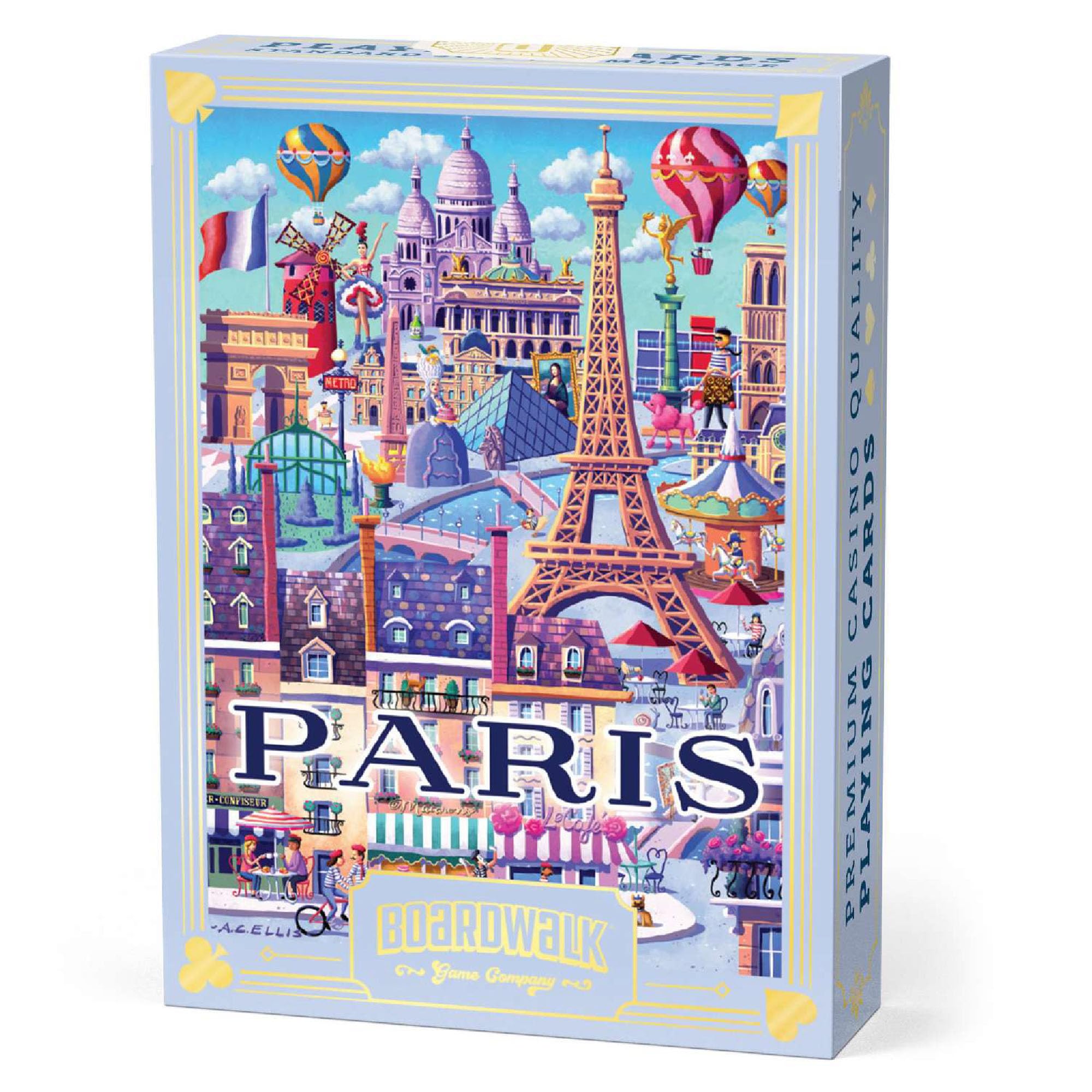 Boardwalk Puzzles Premium Featherlight Unique Playing Cards, Fun Themed Deck for Home and Travel | Paris โ image 1