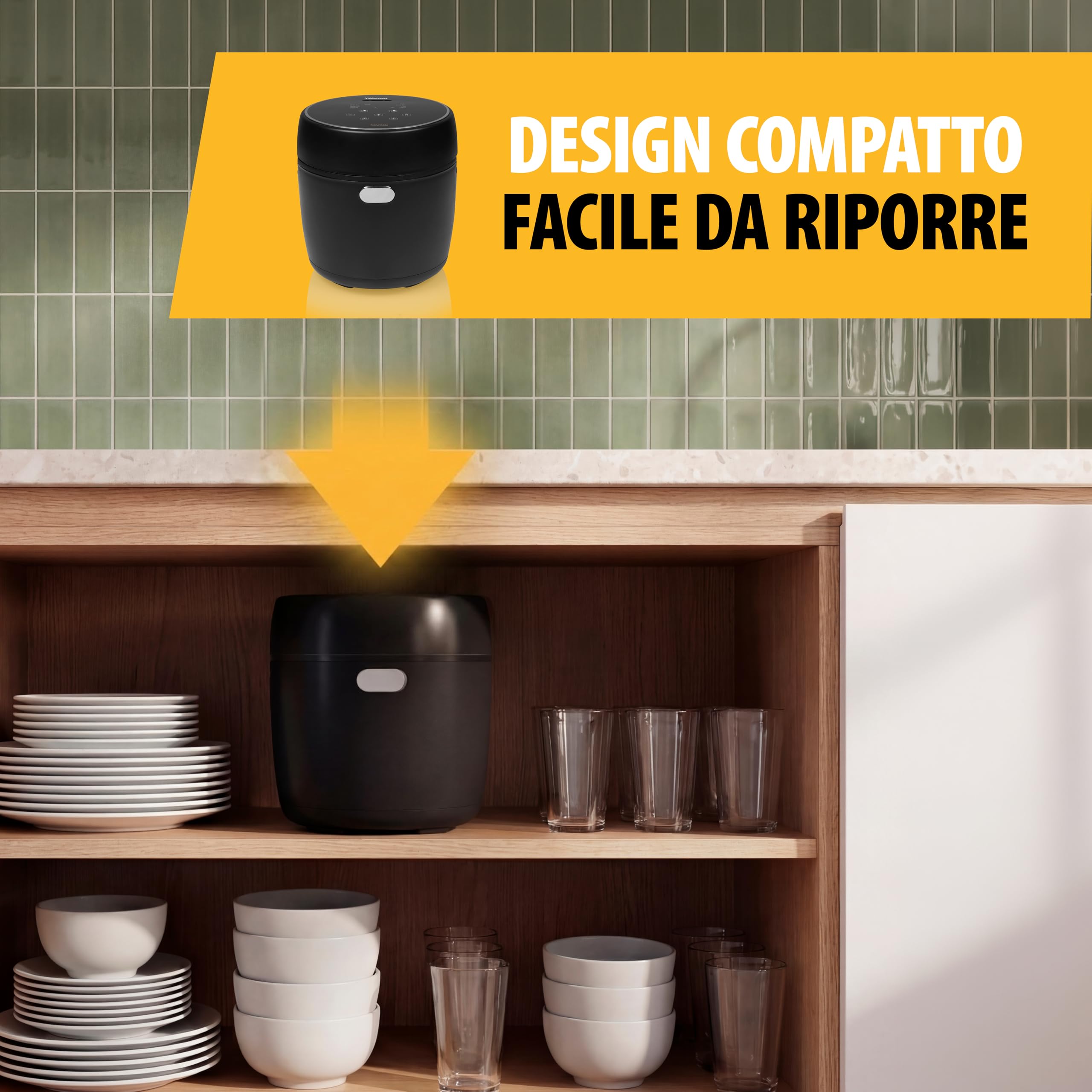 Tristar Cuociriso Digitale con Funzione Low Carb, 8 Programmi Automatici, Capacità 0,6 L di Riso, Pannello Digitale, Facile da Pulire, RK-6238