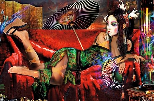 Miniatura 10 de Trends International Jumbie - Geisha Wall Poster, 14.72" x 22.37", Premium Poster & Push Pin Bundle