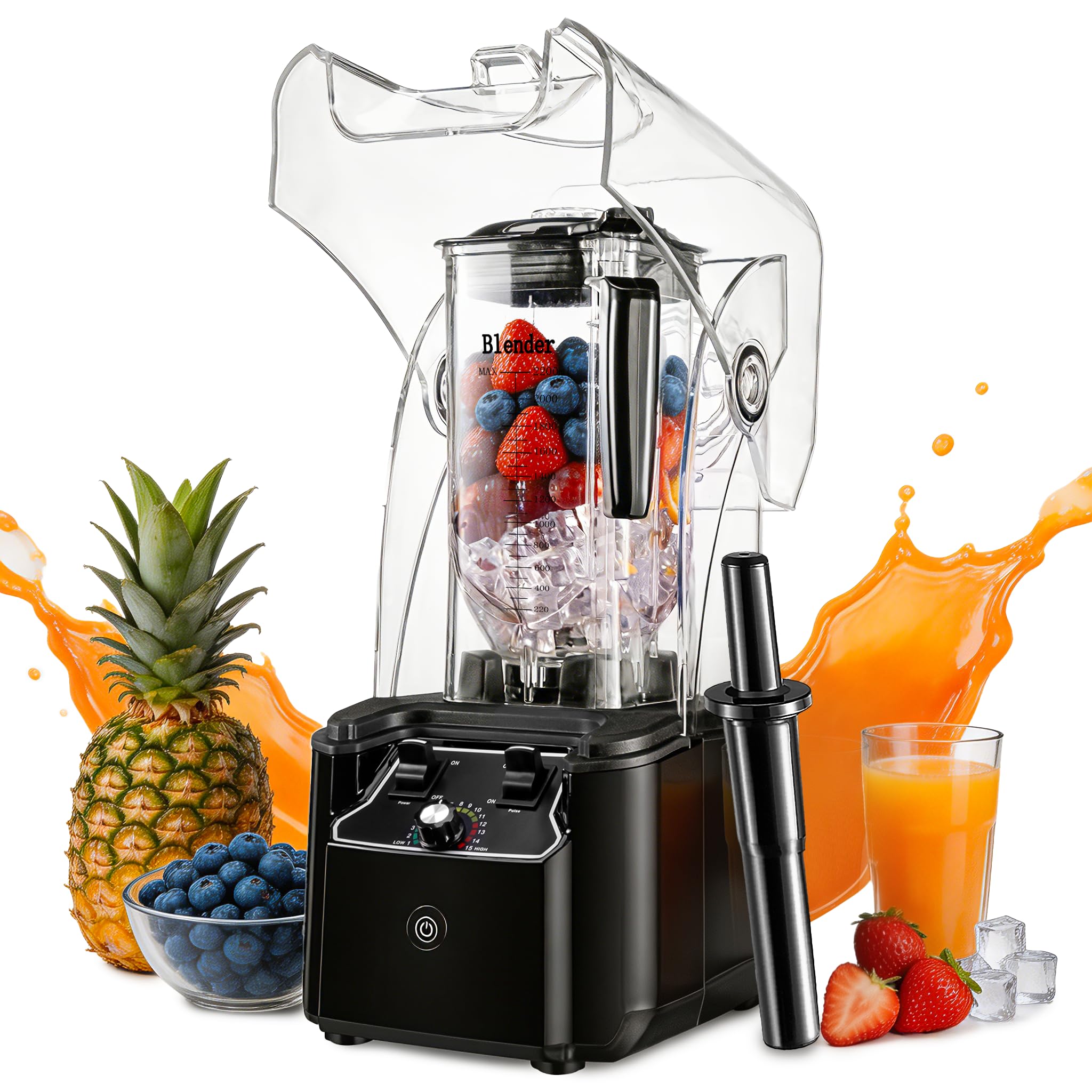 Photo 1 of Commercial Blender for Smoothies, 80 oz Container with 15-Speed Settings