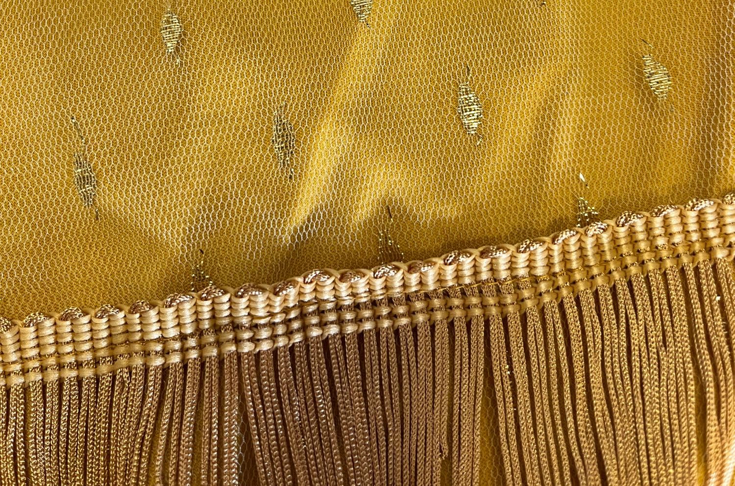 Tina Turner Fransen Kleid Ocker/Gold Disco Outfit 70s Damen-Kostüm 20er Jahre Charleston Minikleid