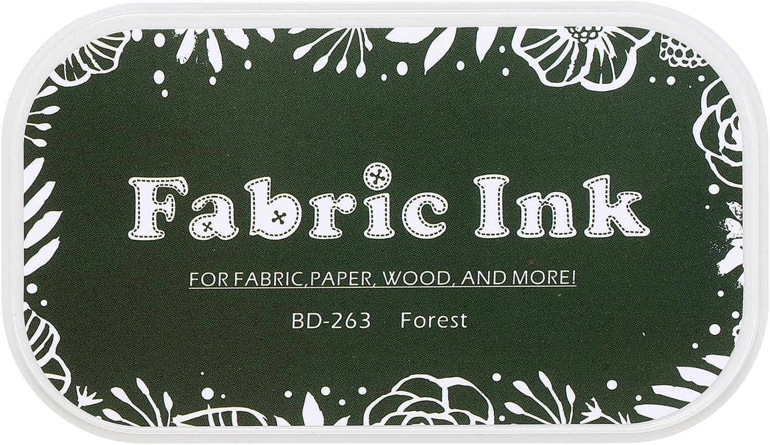 sourcing map Ink Pads for Stamps, 3.7x2.2 Inch Fabric Ink Pad for Cloth, Wood, Paper, Fingerprint, DIY Card Making, Forest Green