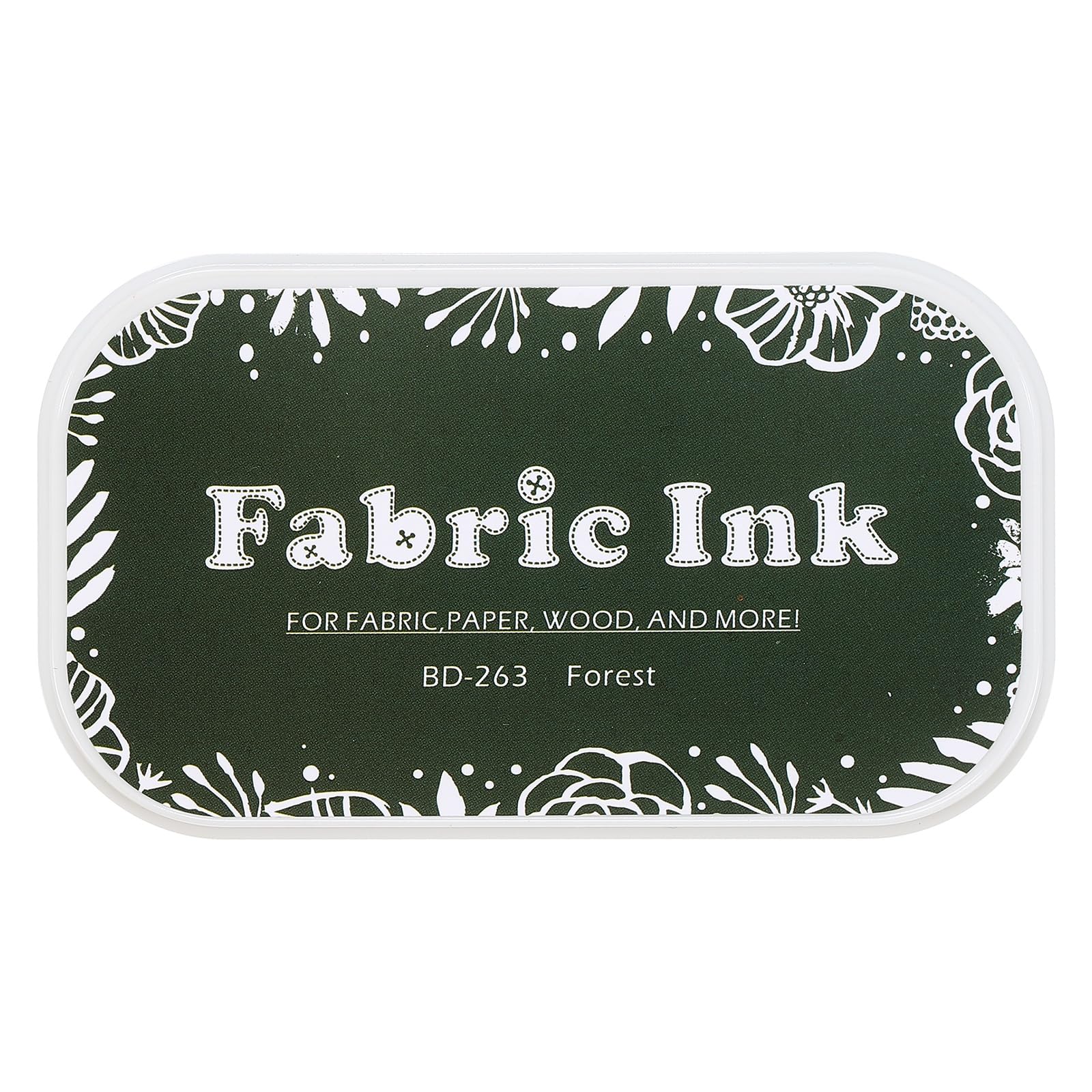 sourcing map Ink Pads for Stamps, 3.7x2.2 Inch Fabric Ink Pad for Cloth, Wood, Paper, Fingerprint, DIY Card Making, Forest Green