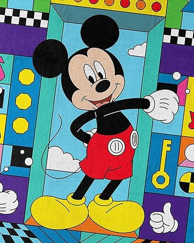 Miniatura 6 de Northwest Manta de Mickey Mouse Micro Raschel, 46 x 60 pulgadas, Funhouse Games